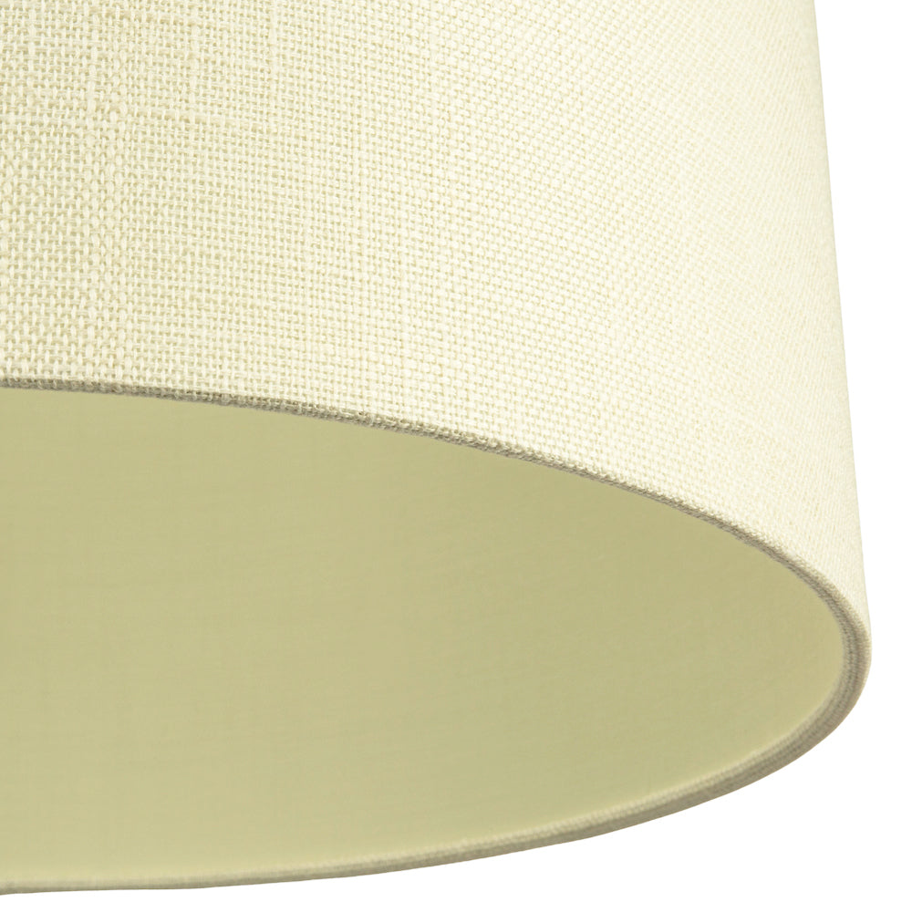 Contemporary and Sleek Cream Linen 16" Lamp Shade with Cotton Inner Lining Image 4