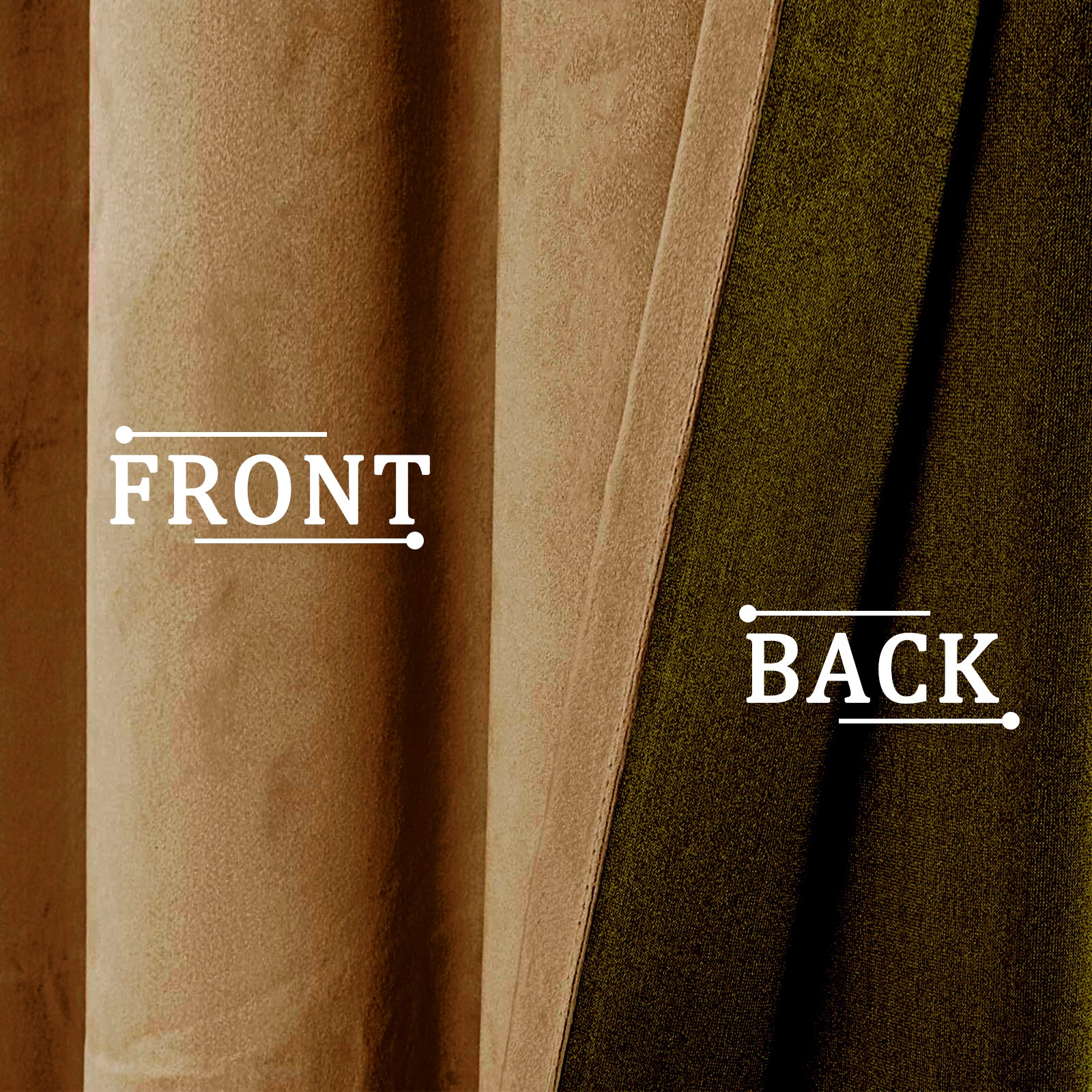 Ochre Velvet Darkening Eyelet Curtains - 46x54 Inch Drop - 2 Panel Image 3