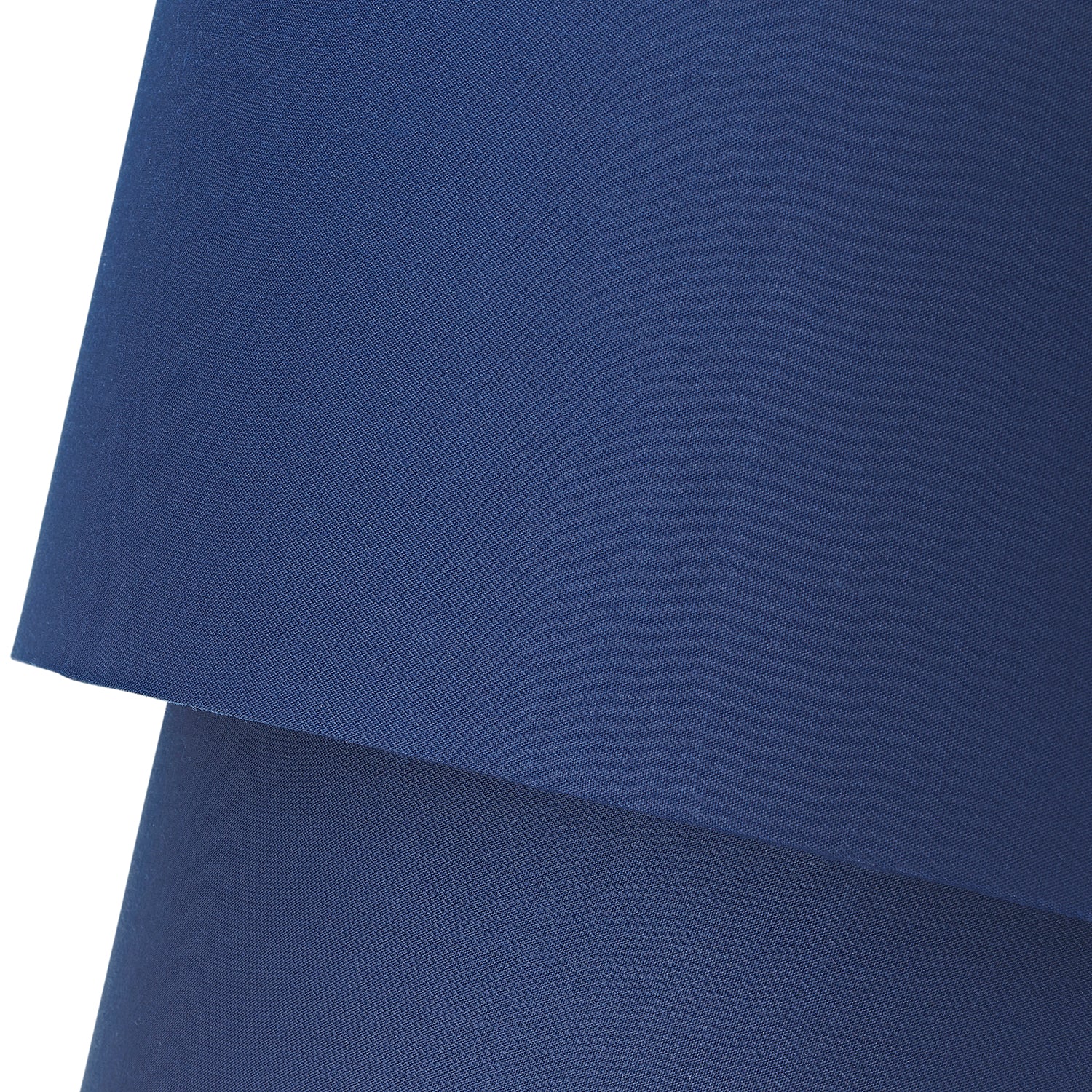 Modern Midnight Blue Cotton Double Tier Ceiling Shade with Shiny Copper Inner Image 8