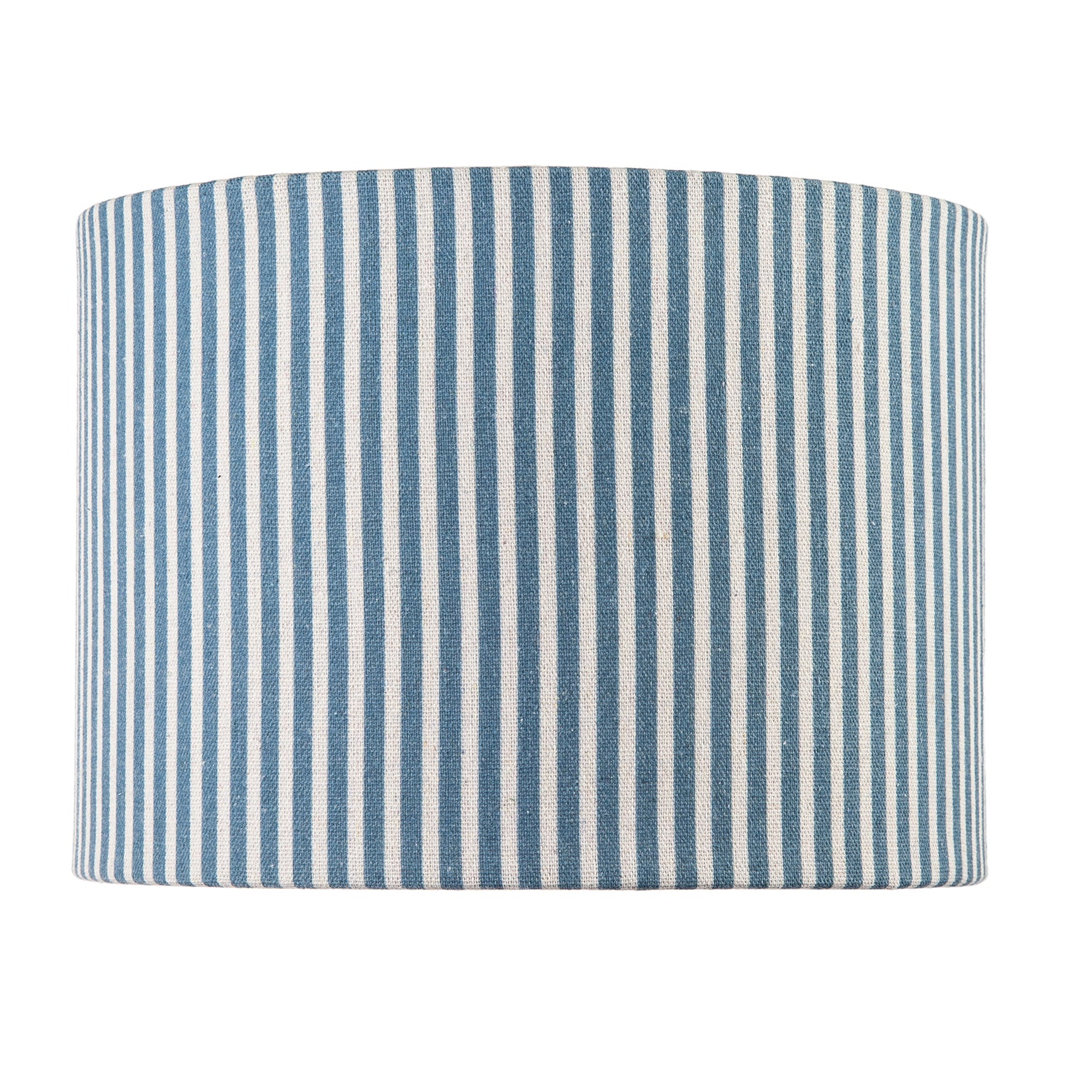 Dusty Blue Thin Striped Linen Fabric Lamp Shade with Inner Lining Image 4