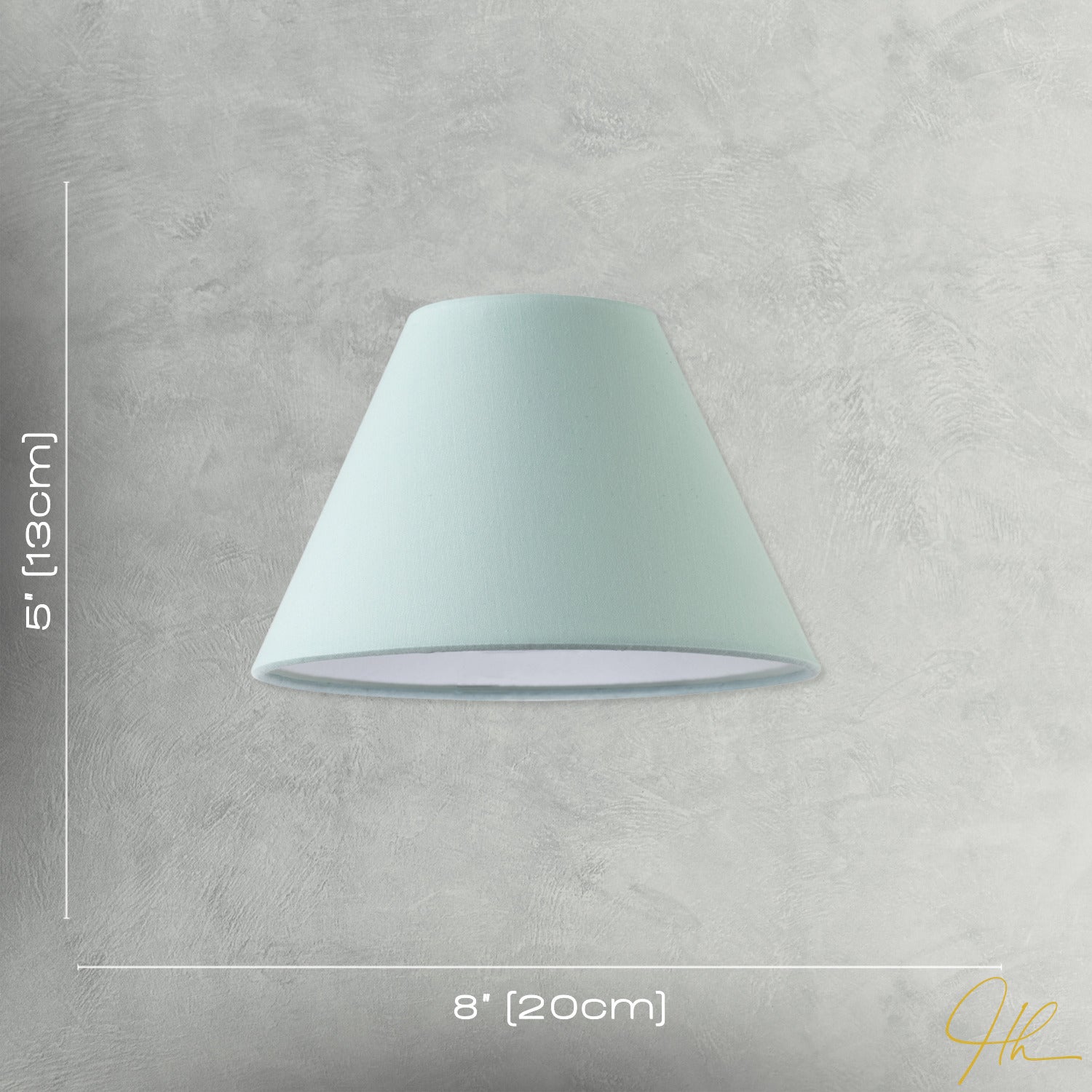 Traditional 8 Inch Duck Egg Blue Cotton Fabric Coolie Lamp Shade Image 7