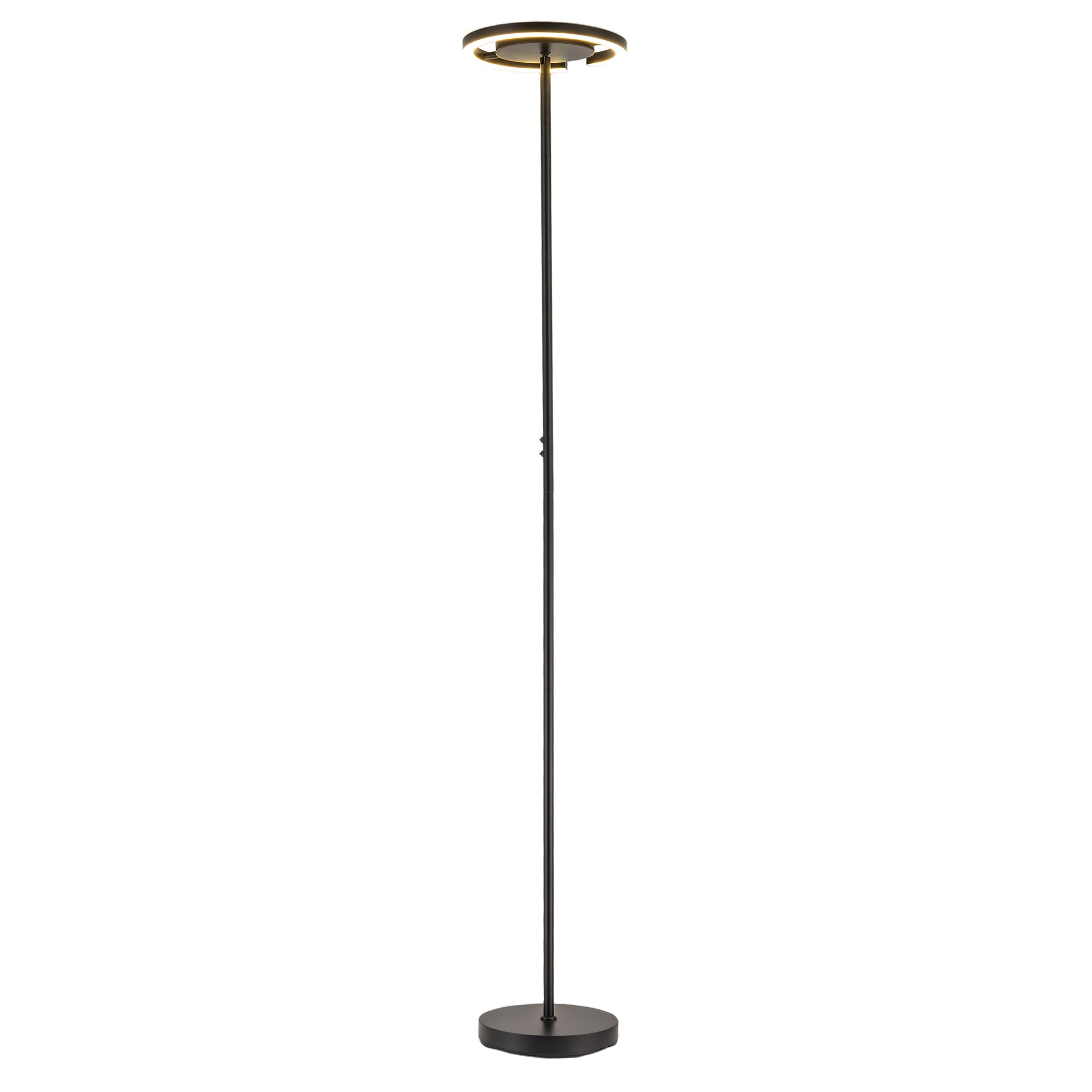 RGB and CCT Modern LED Floor Lamp in Matte Black with Remote Control Image 2
