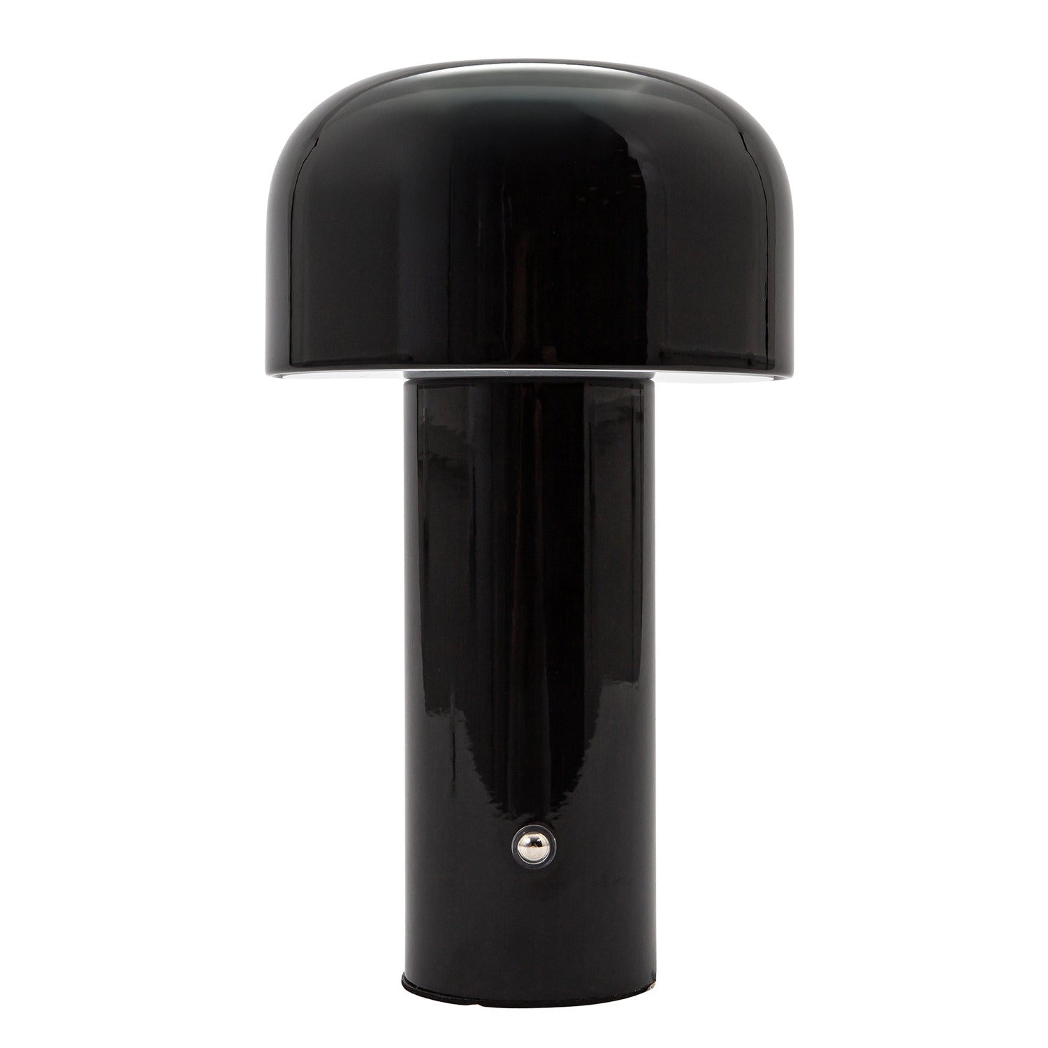 Gloss Black Modern Mushroom Style Rechargeable LED Touch Dimmable Table Lamp Image 1