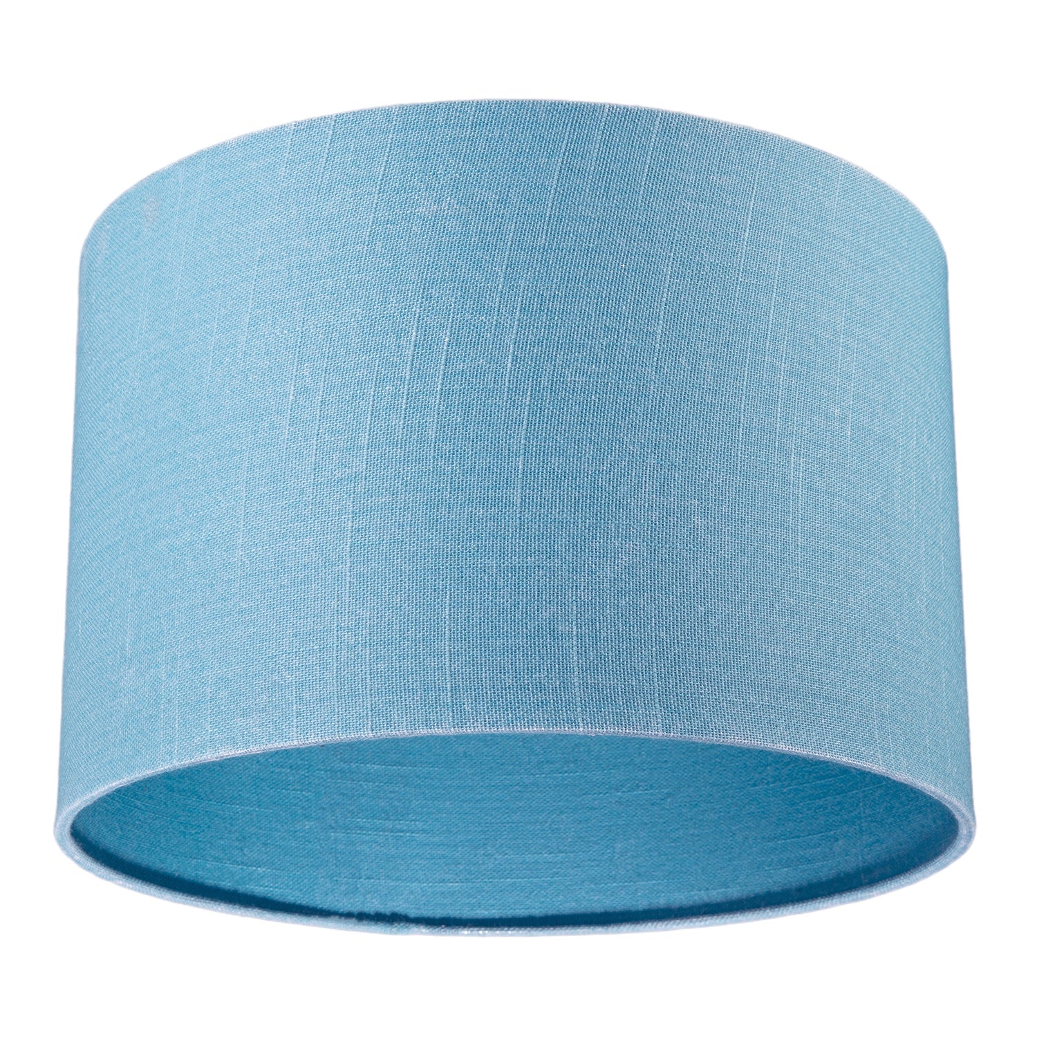 Designer Ocean Current Blue Textured Linen Fabric Circular Lamp Shade Image 4