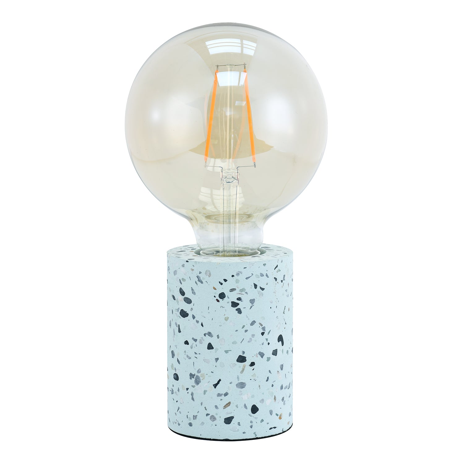 Modern Duck Egg Mosaic Concrete Table Lamp for Industrial Style Light Bulbs Image 2