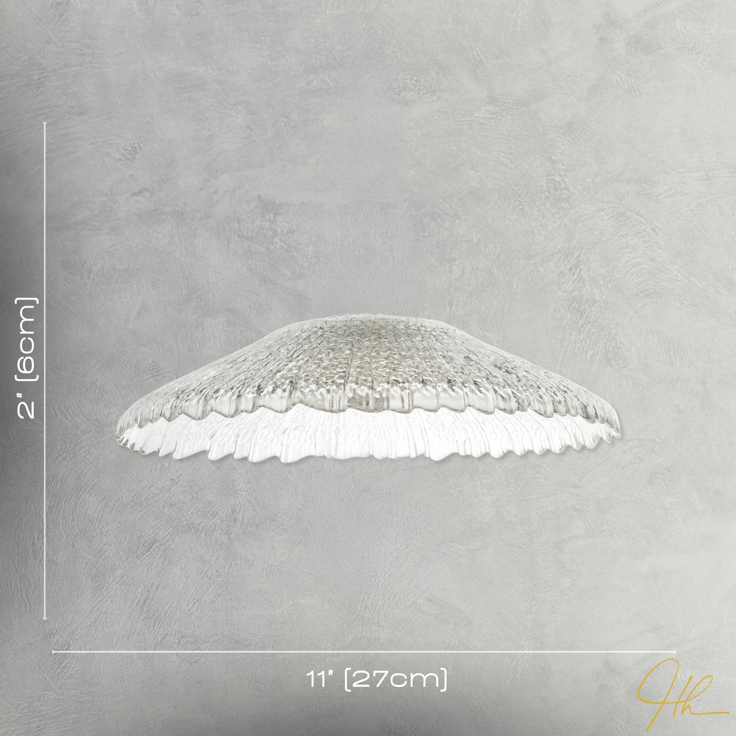 Textured Glass Pendant Shade with Mushroom or Parasol Silhouette Shape Image 7