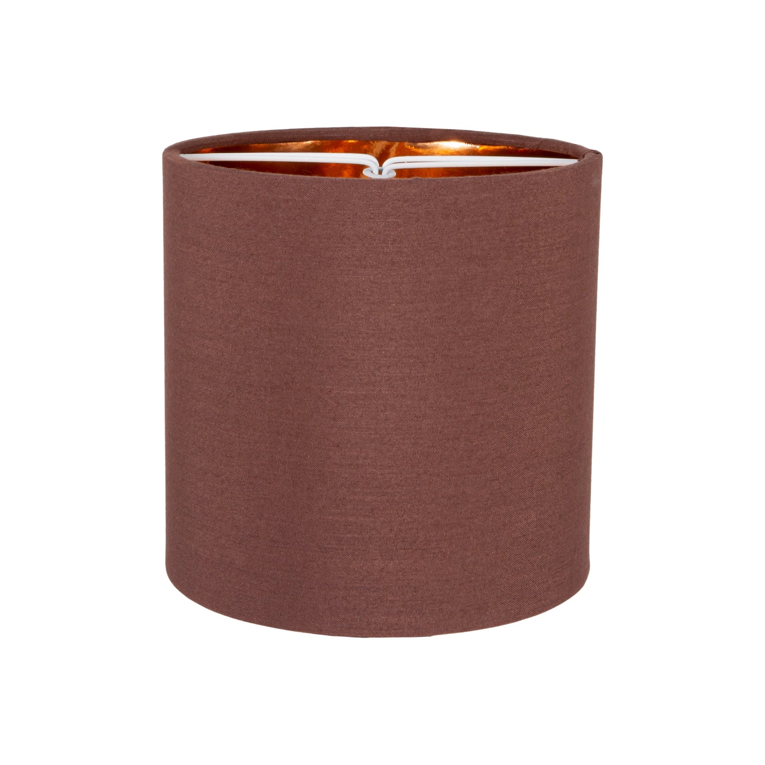 Modern Chocolate Brown 6" Clip-On Candle Lamp Shade with Copper Inner Lining Image 1