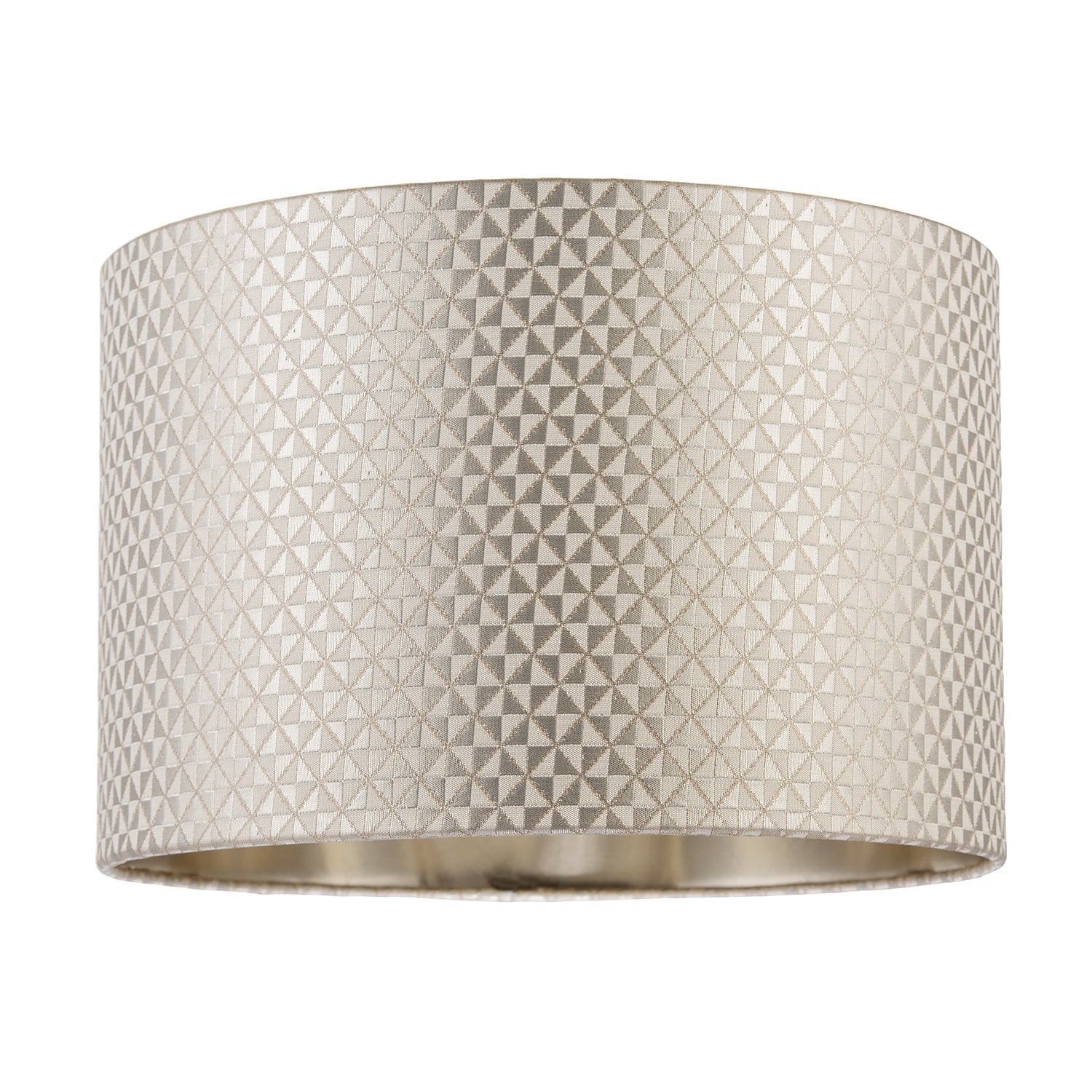 Modern Light Shimmer Taupe Drum Shade with Inner Champagne Gold Lining Image 1