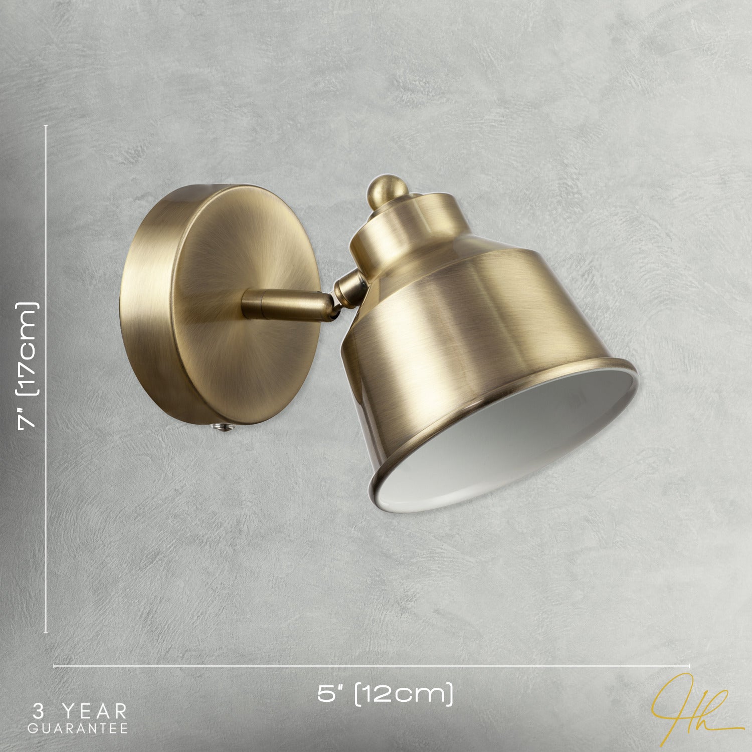 Modern Antique Brass Wireless Rechargeable Dimmable Spot Wall Light Image 7