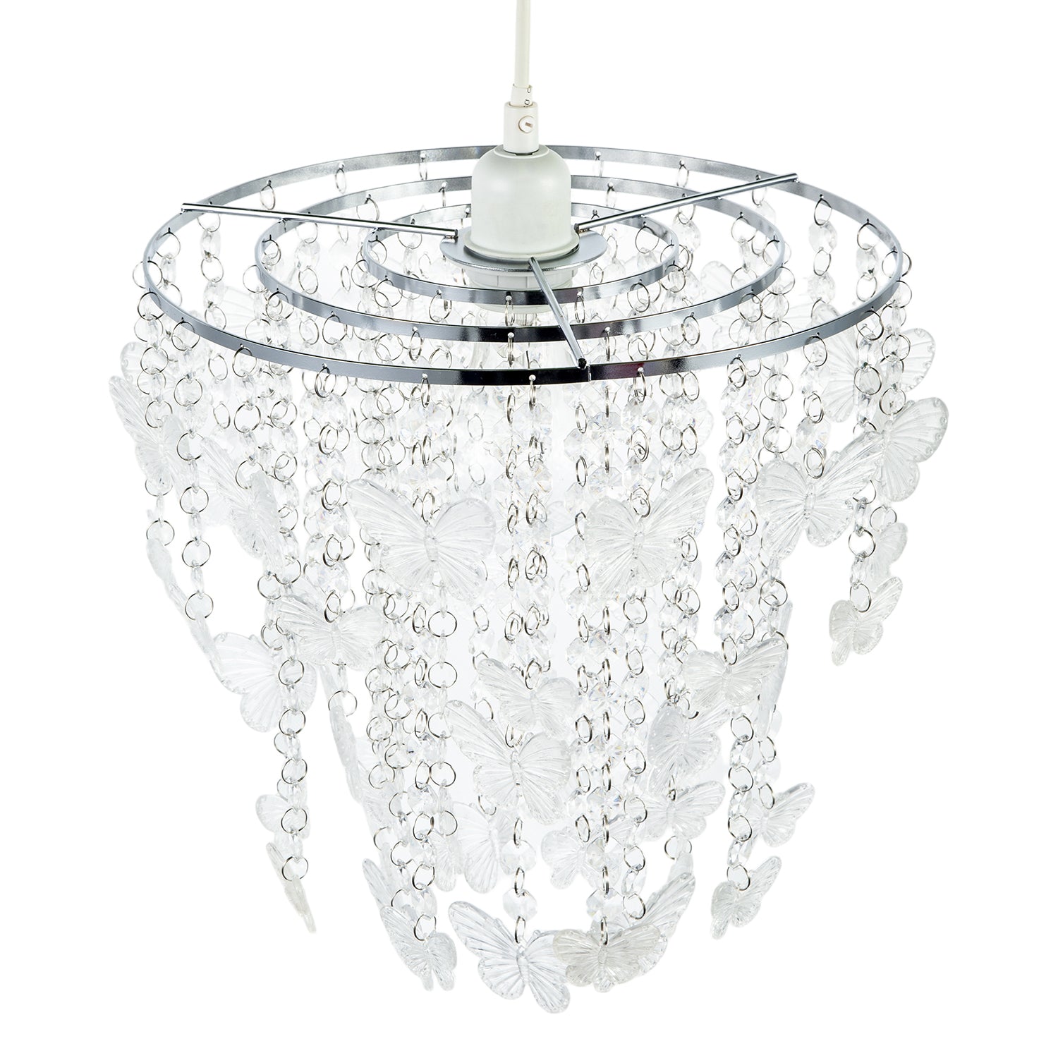 Modern Butterfly Inspired Pendant Shade with Cascading Acrylic Strands Image 3