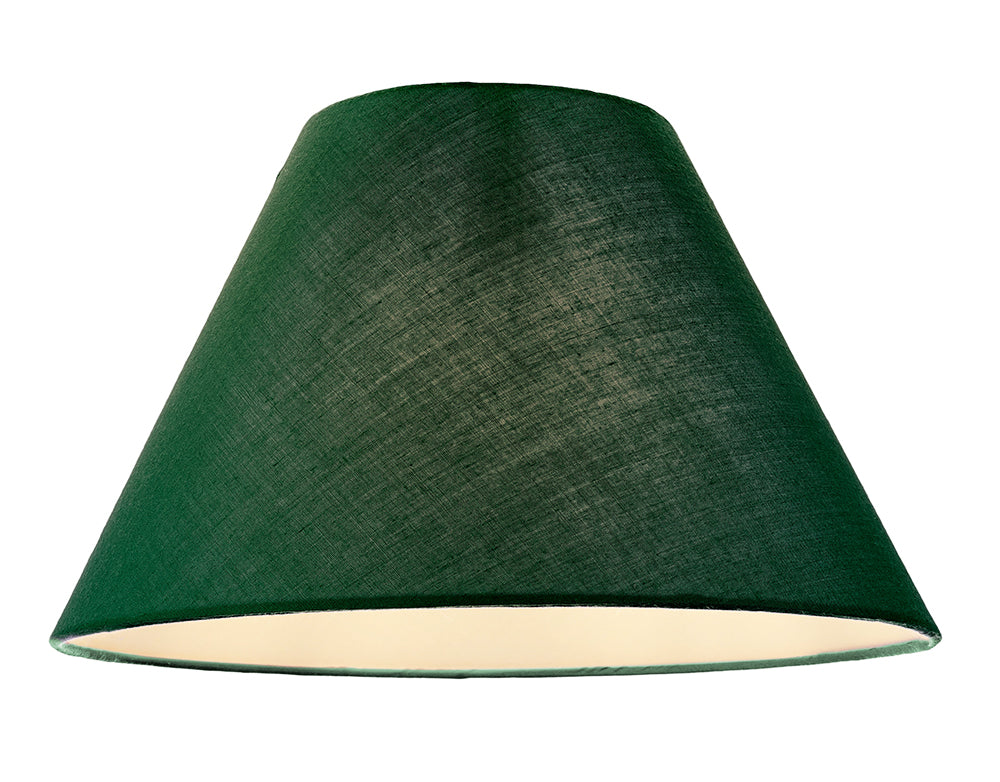 12" Forest Green Cotton Coolie Lampshade Suitable for Table Lamp or Pendant Image 2