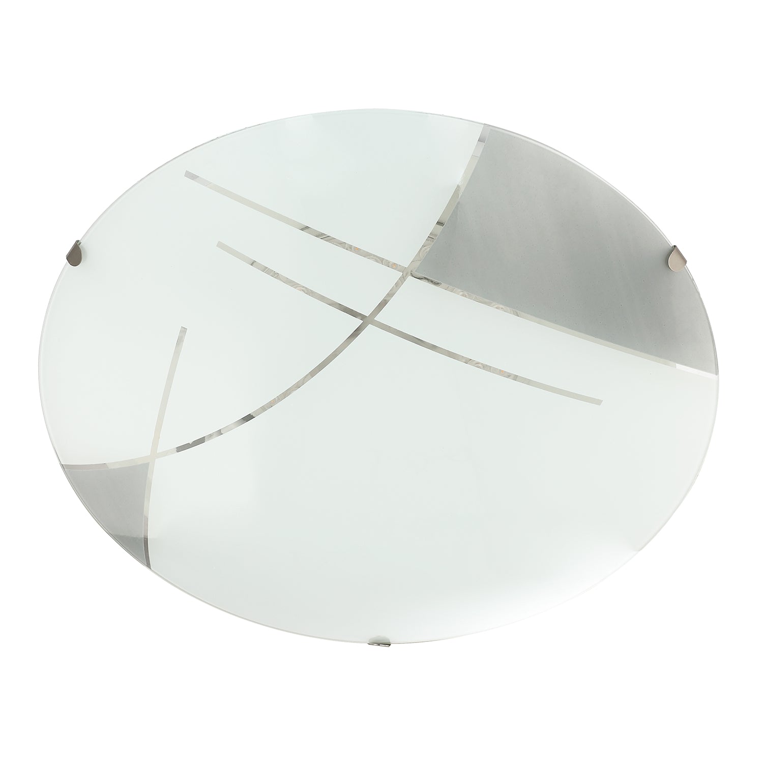 Contemporary Designer LED Opal White Glass Ceiling Light with Grey Gloss Decor Image 3