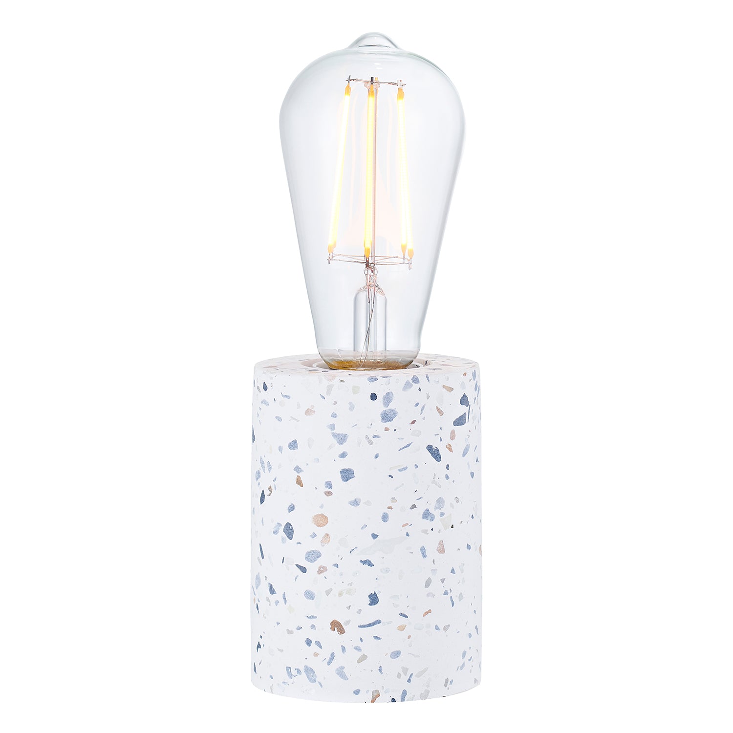 Modern White Mosaic Concrete Table Lamp for Vintage Industrial Style Light Bulbs Image 2