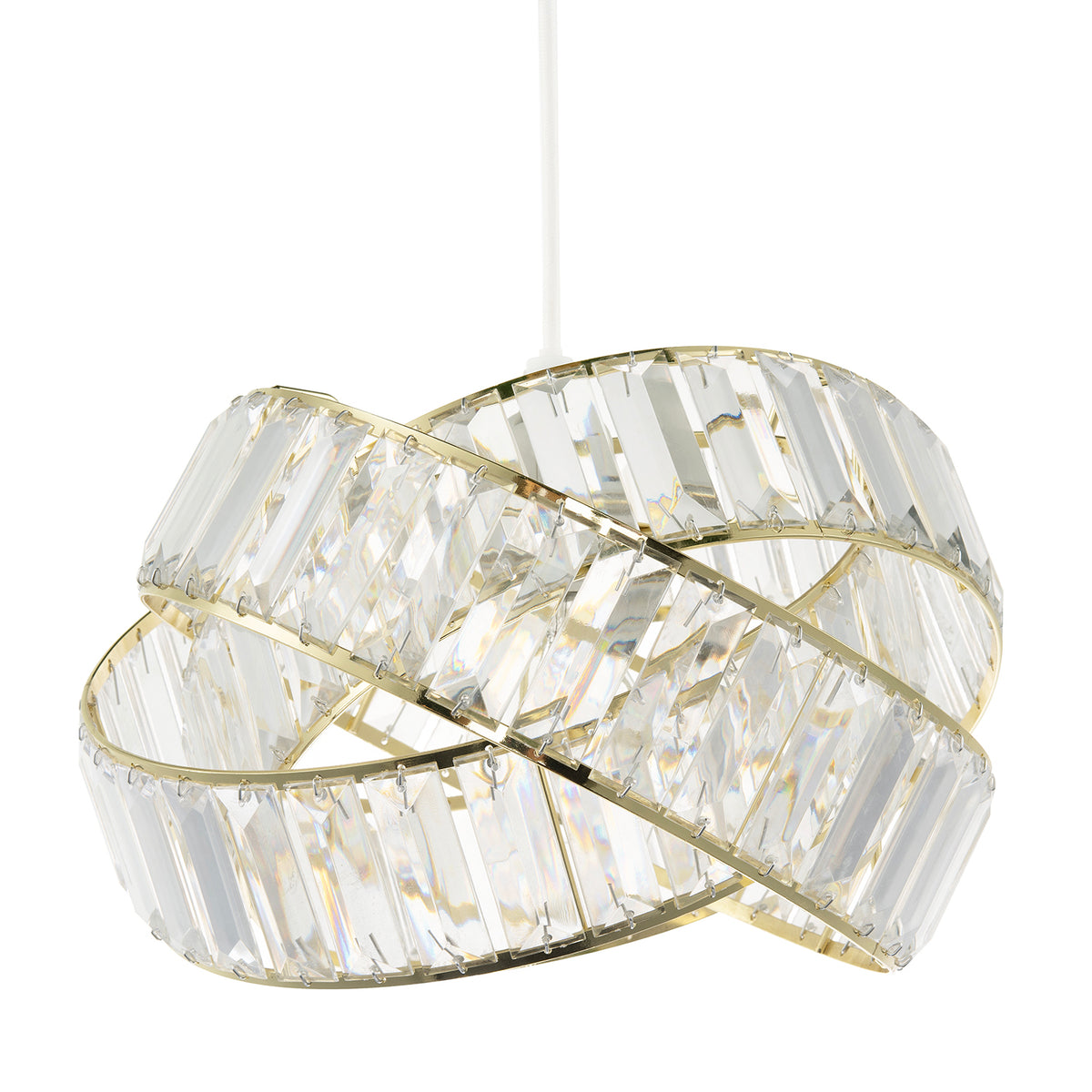 Modern Three Ring Pendant Shade Transparent Acrylic Prisms
