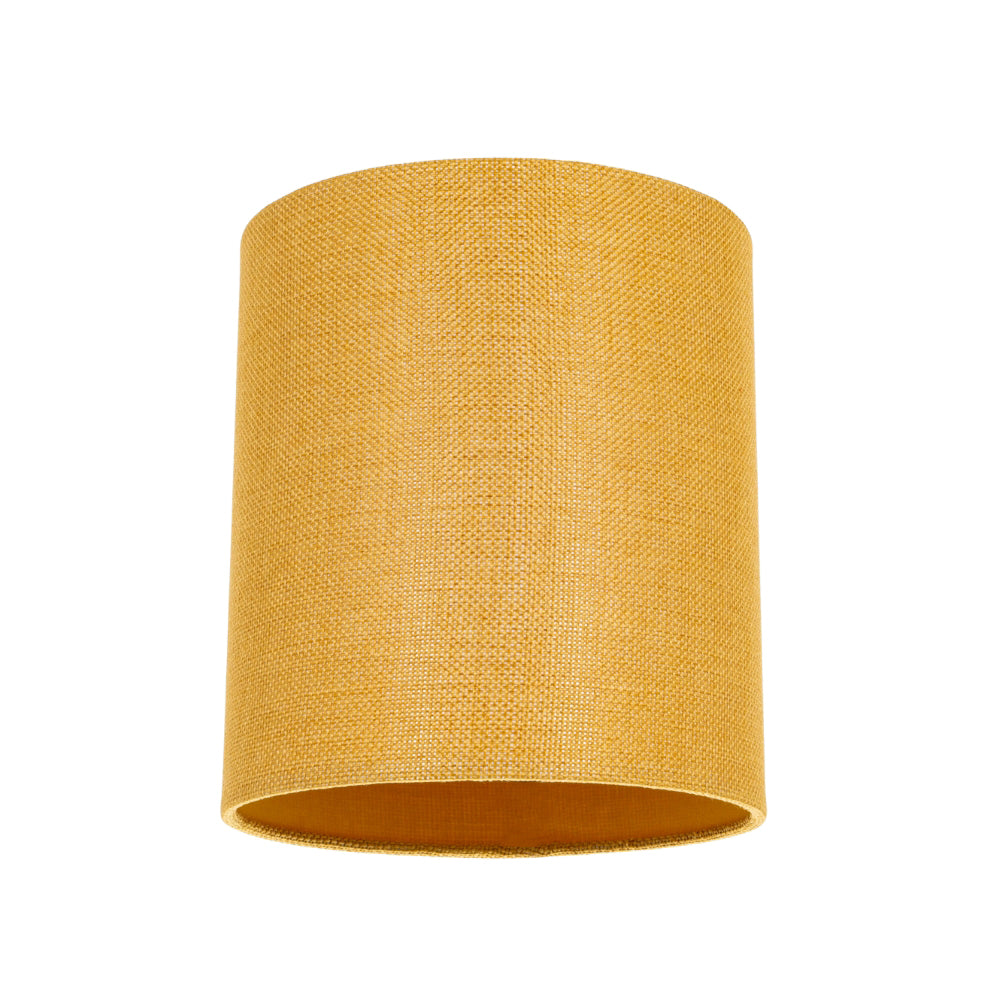 Contemporary and Sleek Ochre Linen Fabric 6" Cylindrical Lamp Shade 60w Maximum Image 1