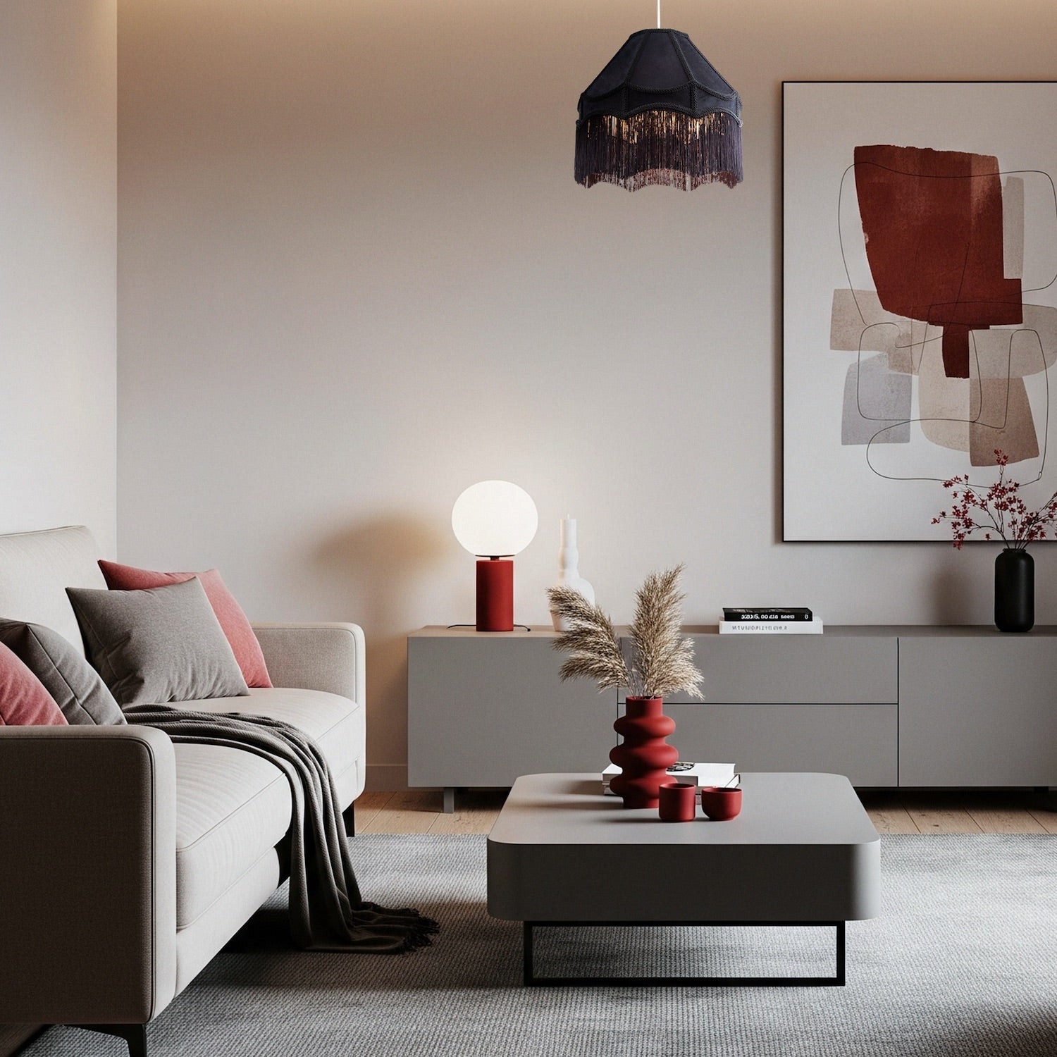 Traditional Victorian Empire 40cm Lamp Shade in Jet Black with Tassels Image 5