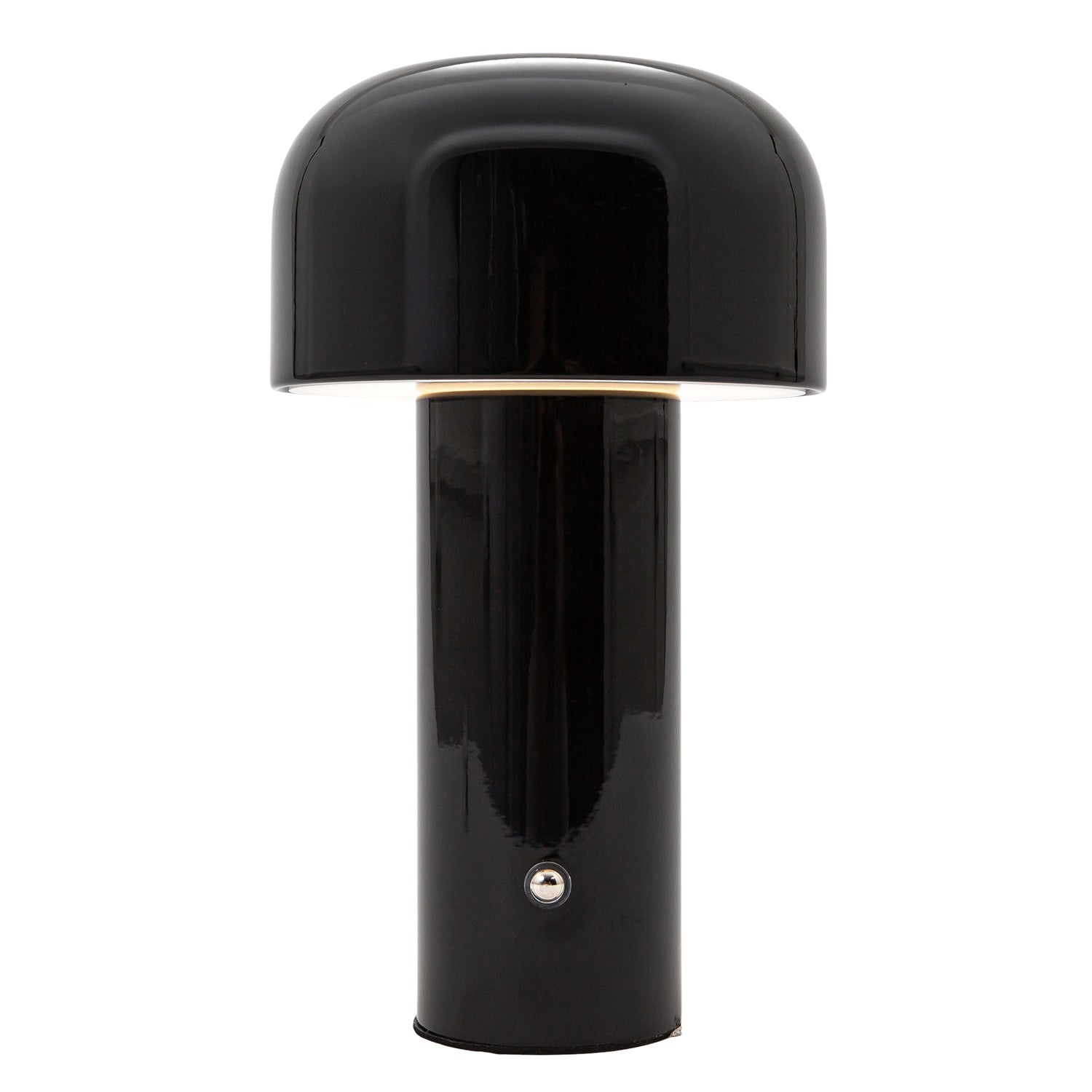 Gloss Black Modern Mushroom Style Rechargeable LED Touch Dimmable Table Lamp Image 2