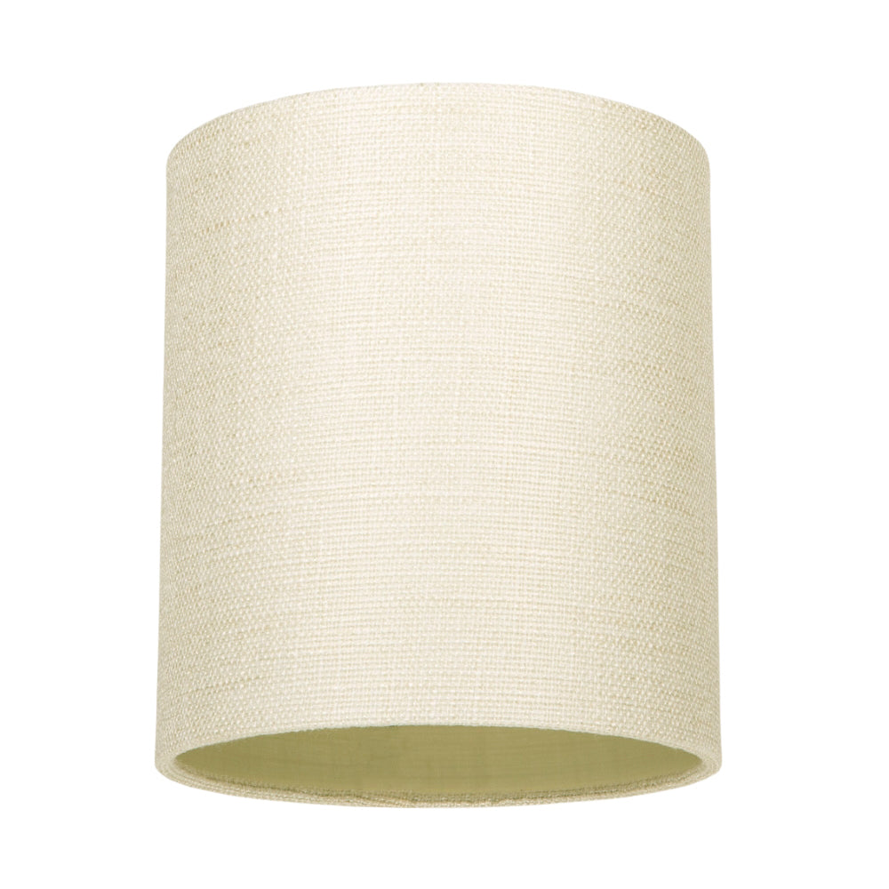 Contemporary and Sleek Cream Linen Fabric 6" Cylindrical Lamp Shade 60w Maximum Image 1