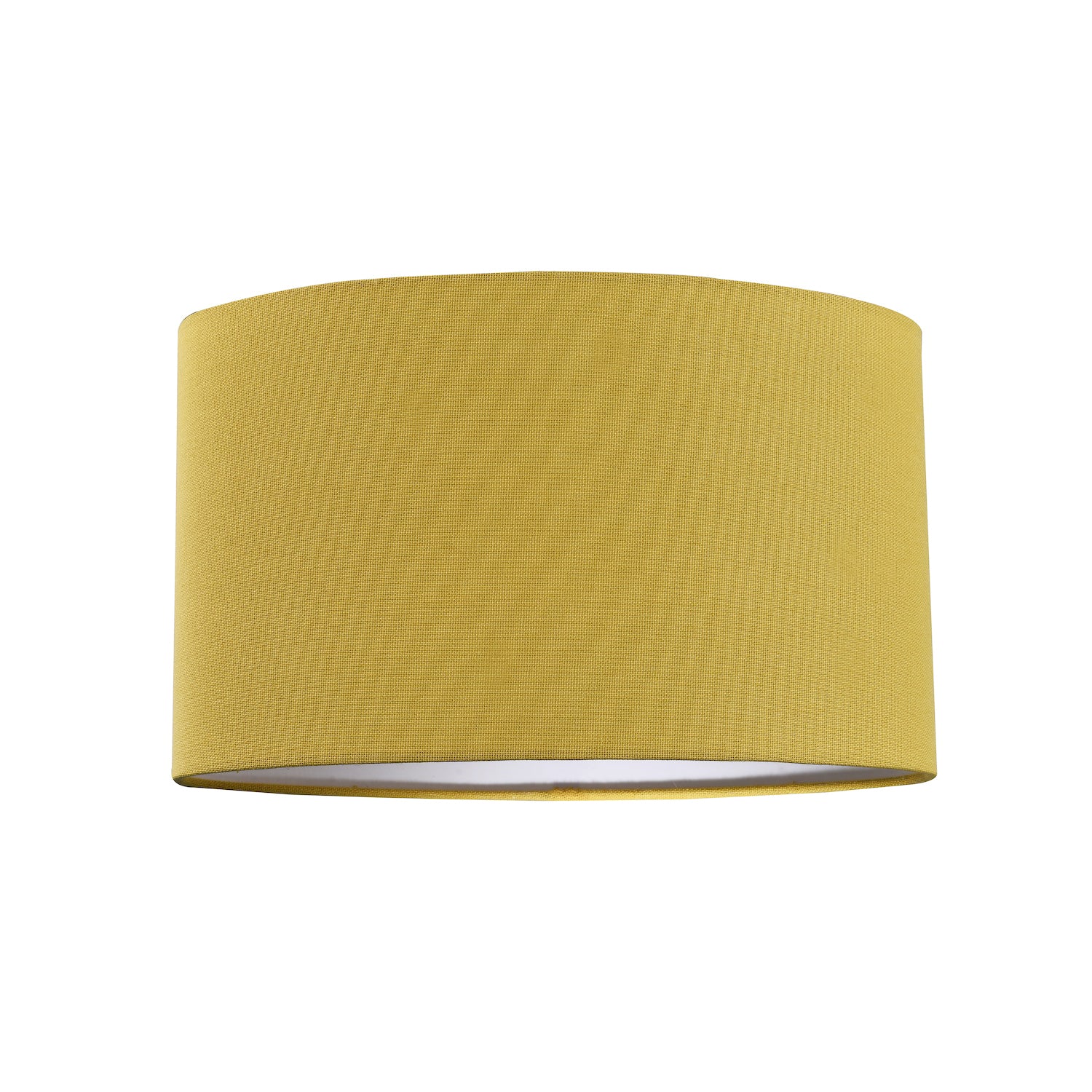 Contemporary and Stylish Mustard Ochre Linen Fabric Oval Lamp Shade - 30cm Width Image 1