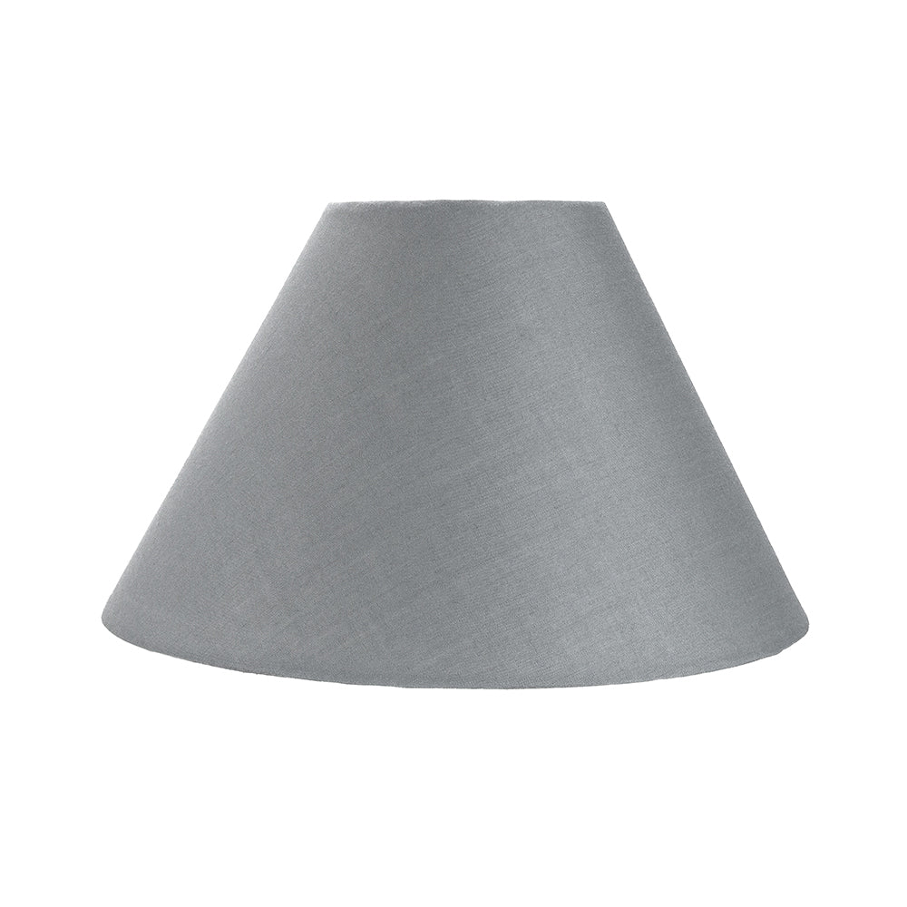 Traditional 10" Grey Cotton Coolie Lampshade Suitable for Table Lamp or Pendant Image 1