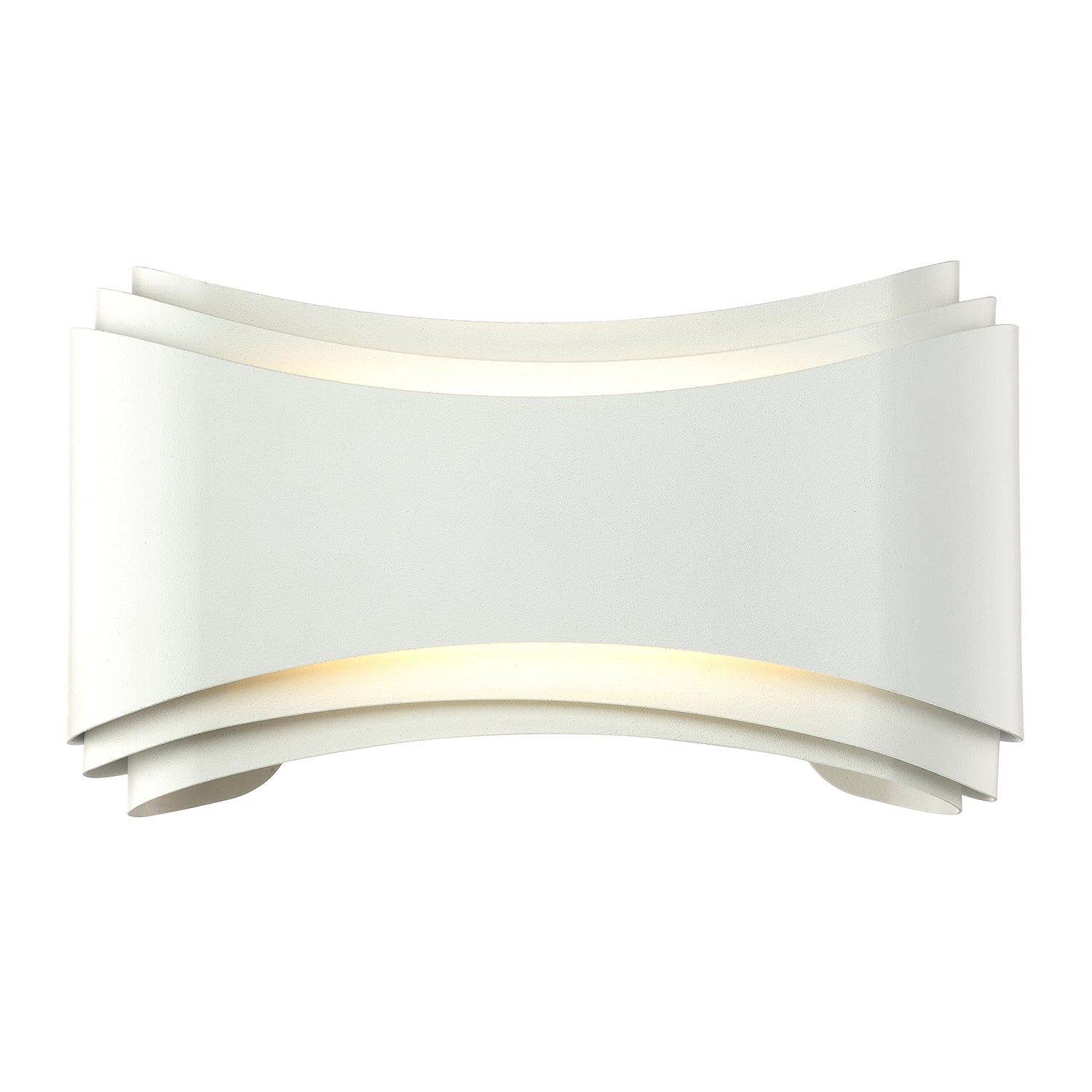 Modern Matt Silver Outdoor IP44 Rated LED Triple Tier Design Wall Light Fitting Image 1