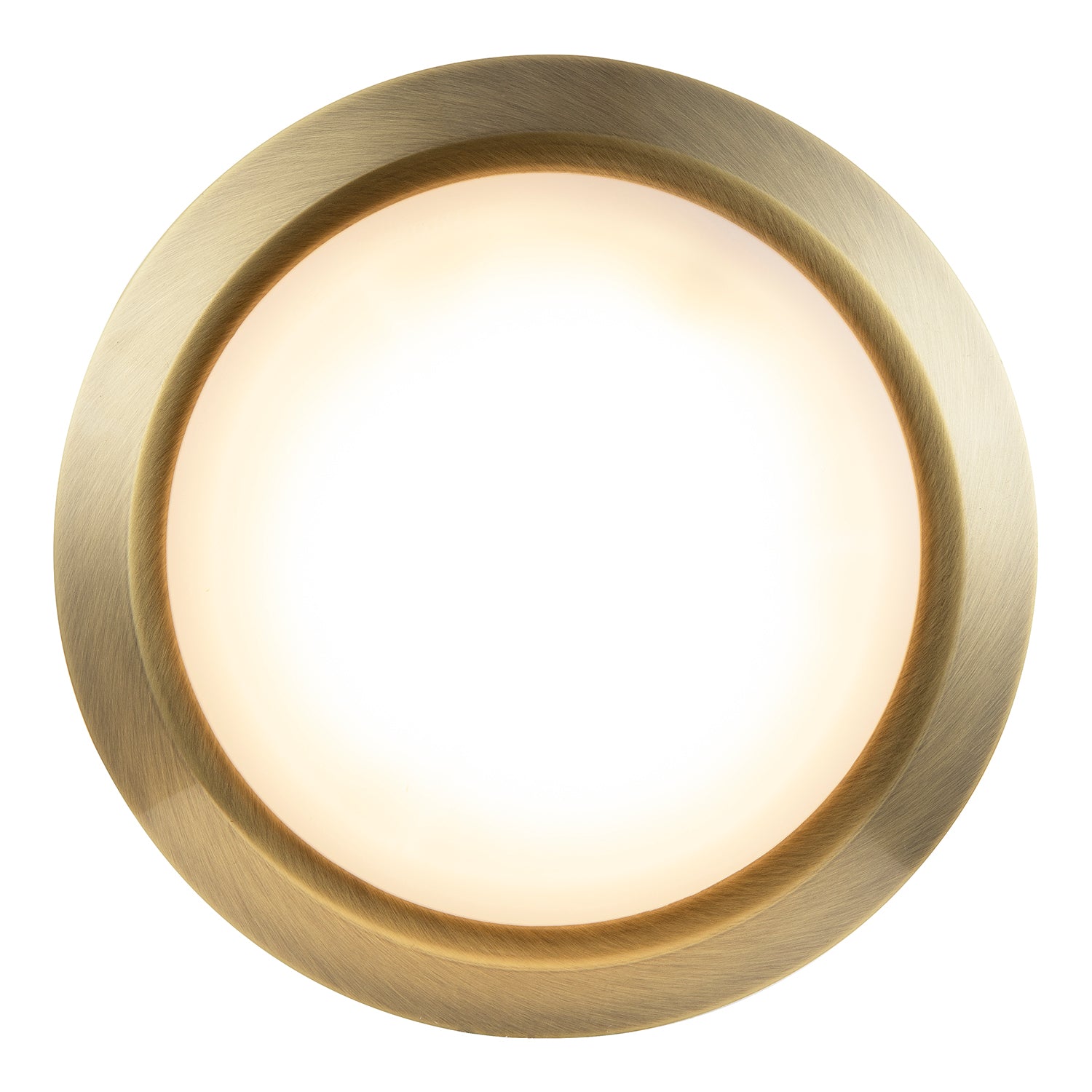 Contemporary Antique Brass Flush LED Bathroom Ceiling Light Fitting Image 8