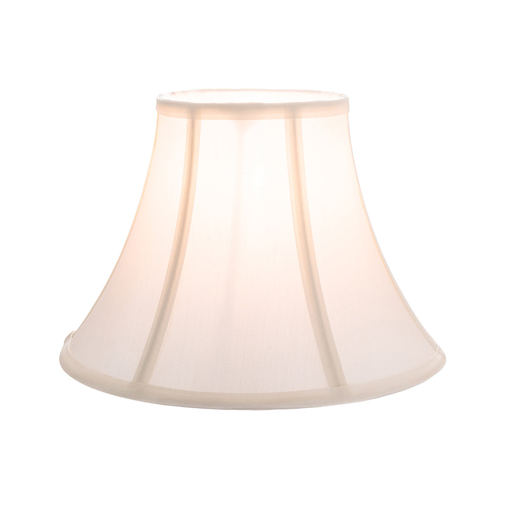 Traditional Empire Shaped 10 Inch Lamp Shade in Rich Silky Cream Cotton Fabric Image 2