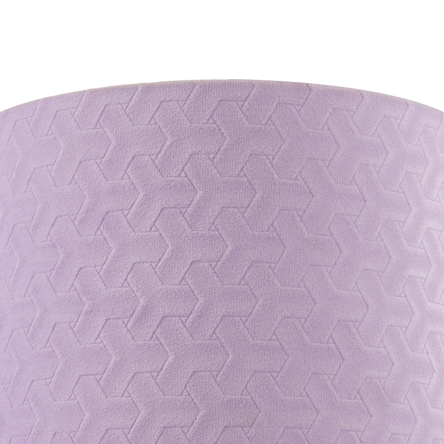 Modern Lilac Velvet Fabric Drum Lampshade with Inner Cotton Lining Image 4