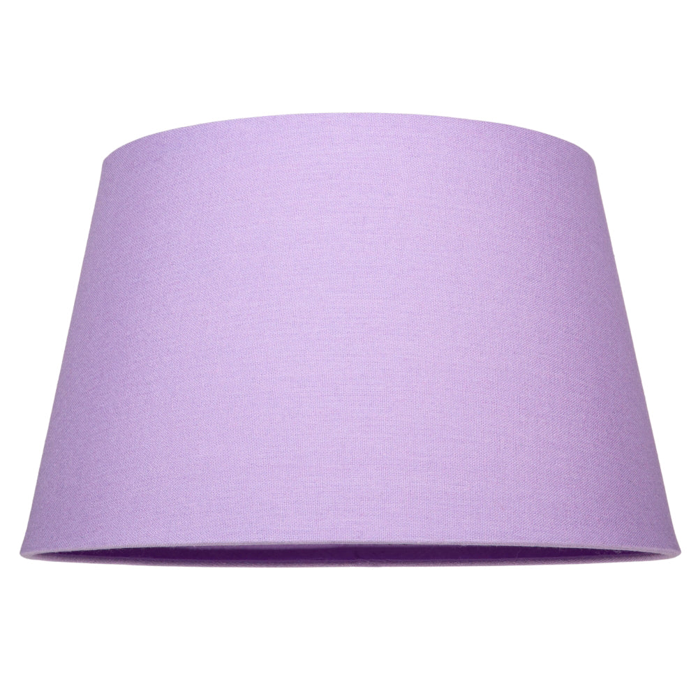 Traditional 30cm Soft Lilac Linen Fabric Drum Table/Pendant Shade 60w Maximum Image 5