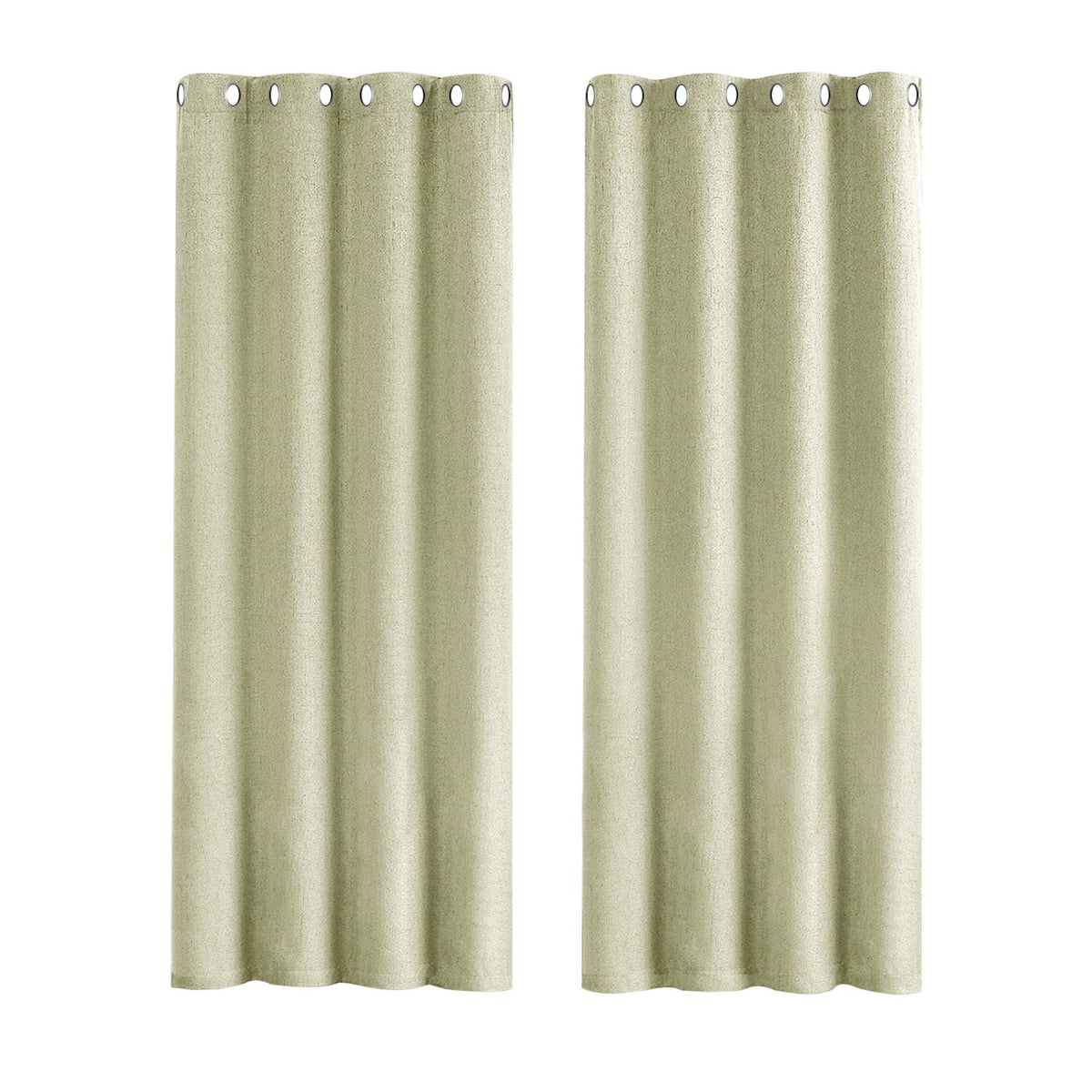 Mint Green Lined Blackout Eyelet Curtains 46 x 54 Inch Drop Pair