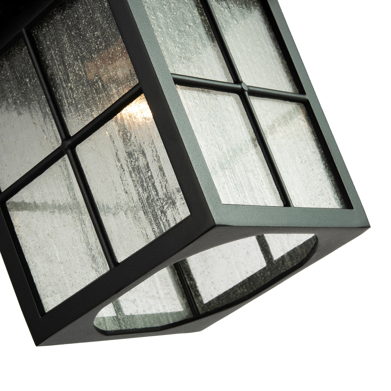 Classic Matte Black Die-Cast Aluminium Metal Exterior Lantern Wall Light Fitting Image 4