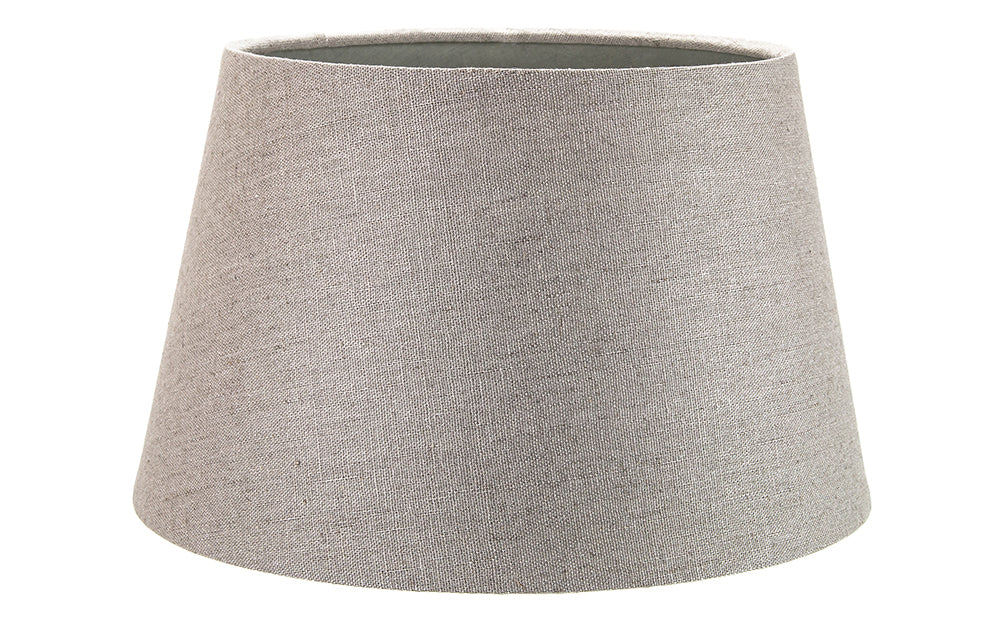 Classic 10 Inch Grey Linen Fabric Drum Table/Pendant Lamp Shade 60w Maximum Image 1