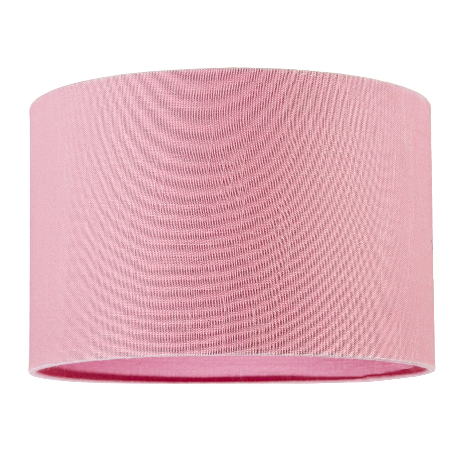 Modern Designer Candy Pink Textured Linen Fabric Circular Lamp Shade Image 1
