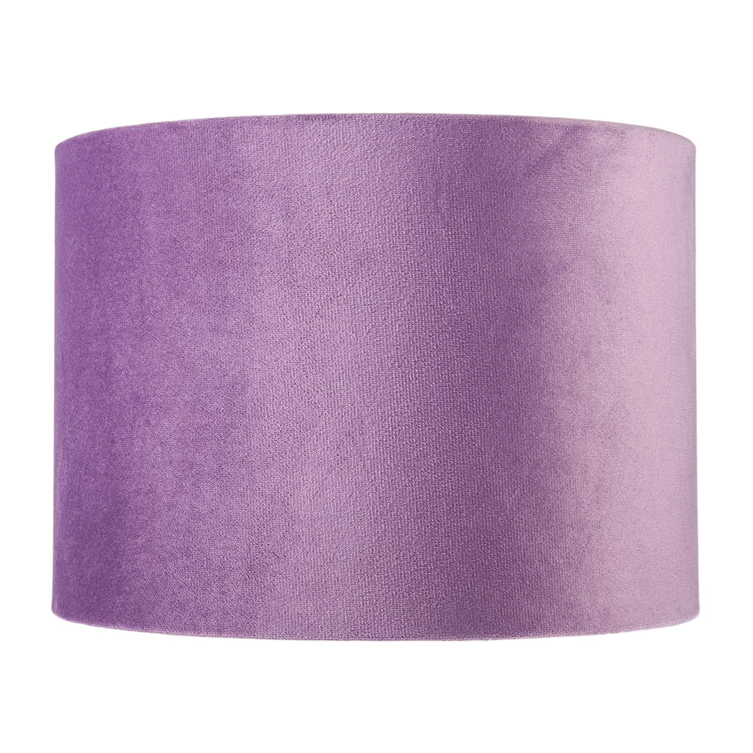 Soft Lilac Velvet Drum Lampshade with Inner Coloured Floral Lining Image 5