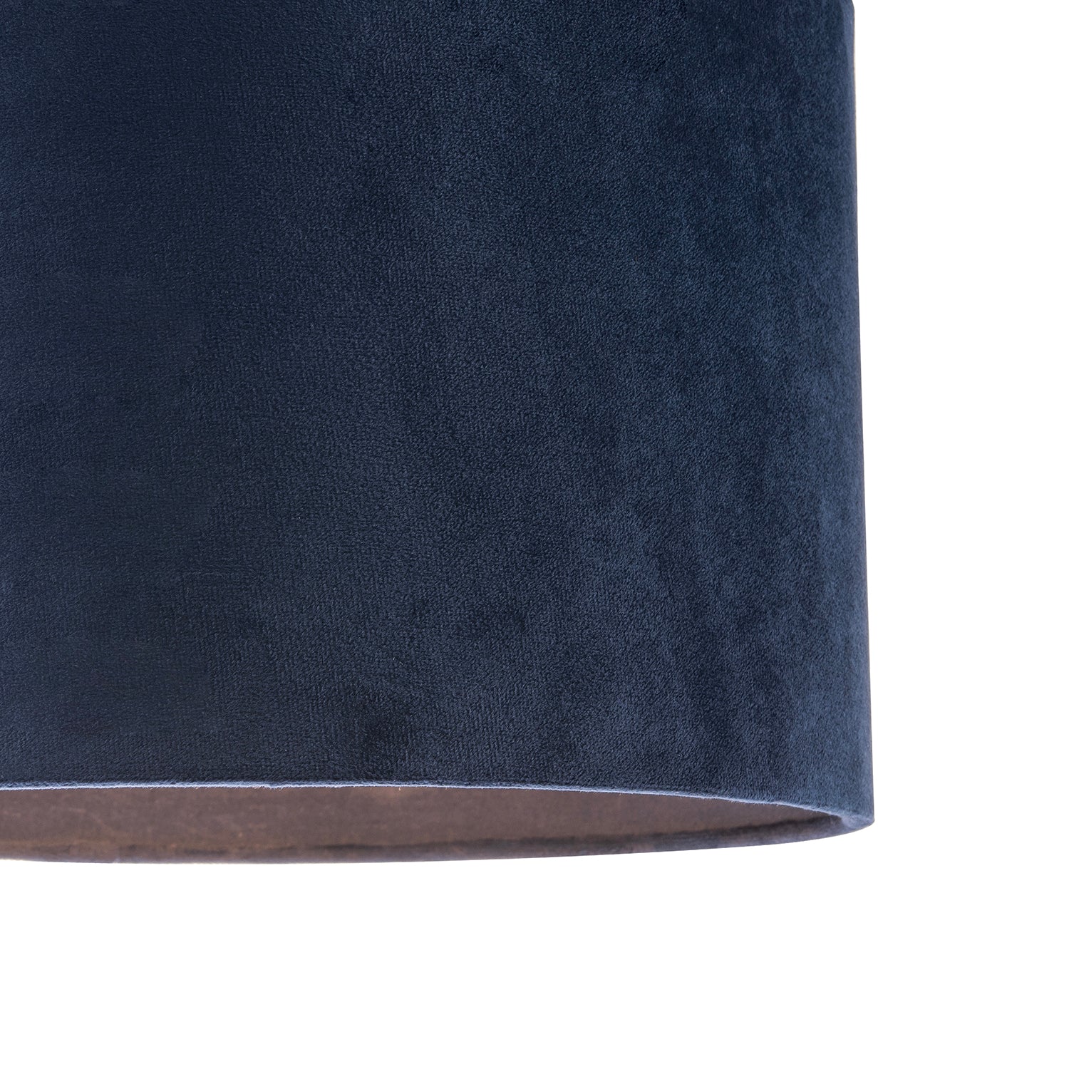 Soft Velvet Midnight Blue Fabric Round Lamp Shade for Table or Pendant Image 3