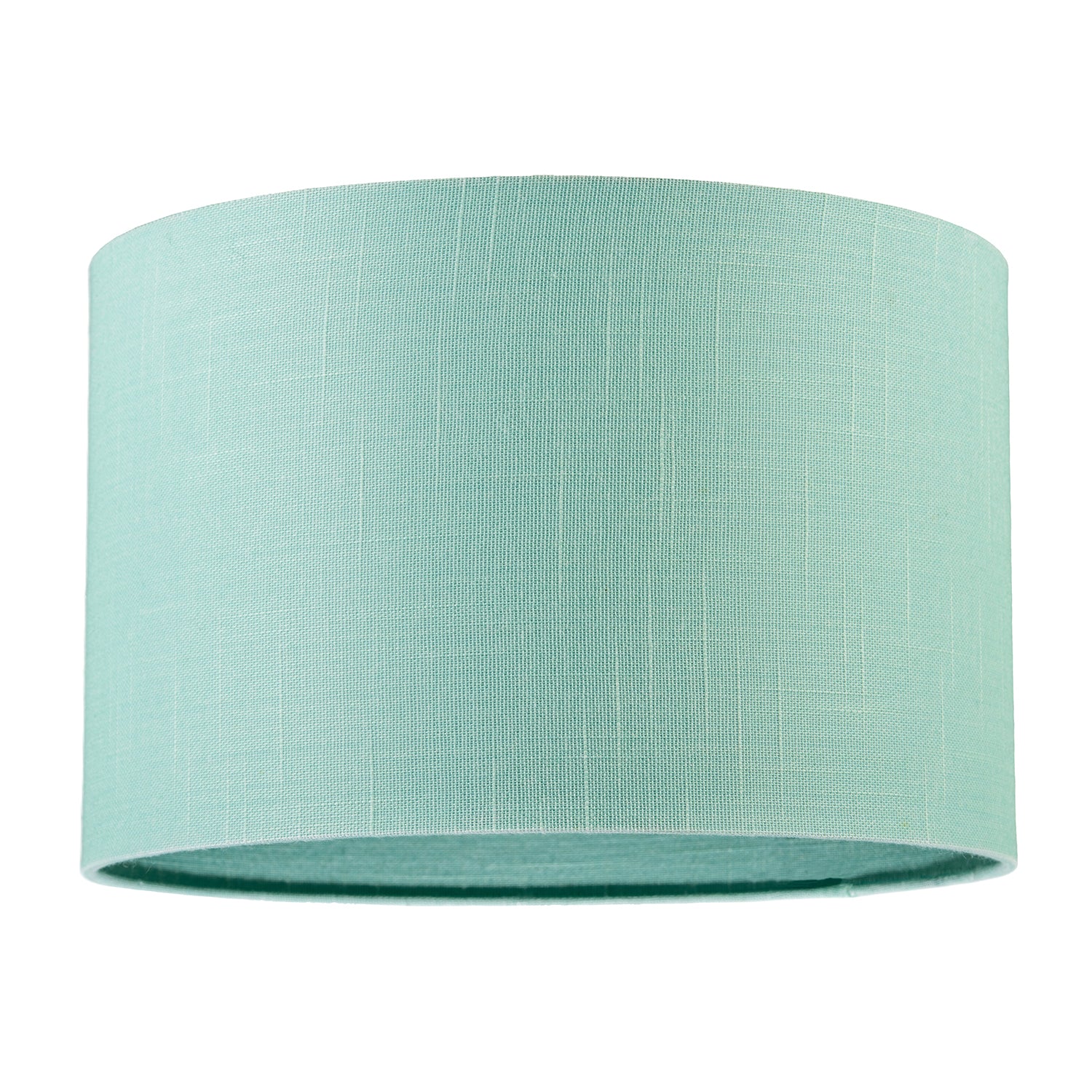 Designer Emerald Bay Green Textured Linen Fabric Circular Lamp Shade Image 1