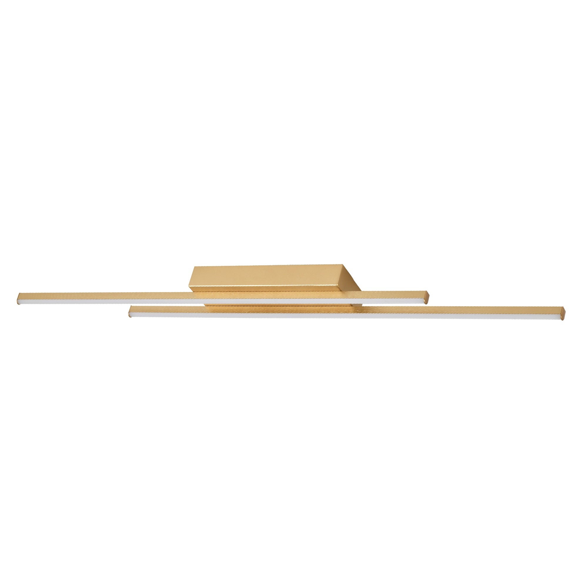 Designer Brushed Gold Metal Kitchen LED 89cm Ceiling Light Fitting Image 1