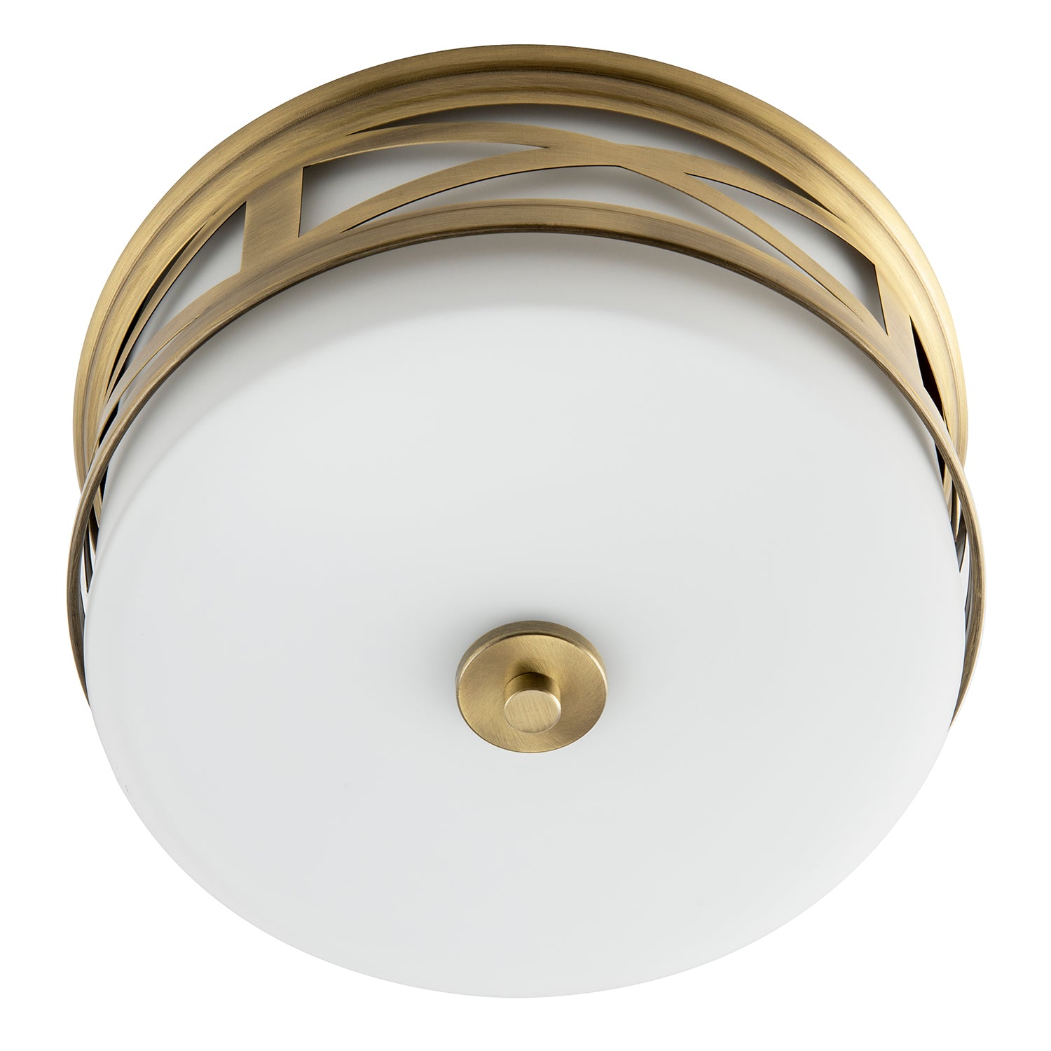 Vintage Classic Bathroom Flush Ceiling Light Fitting in Antique Brass Image 4