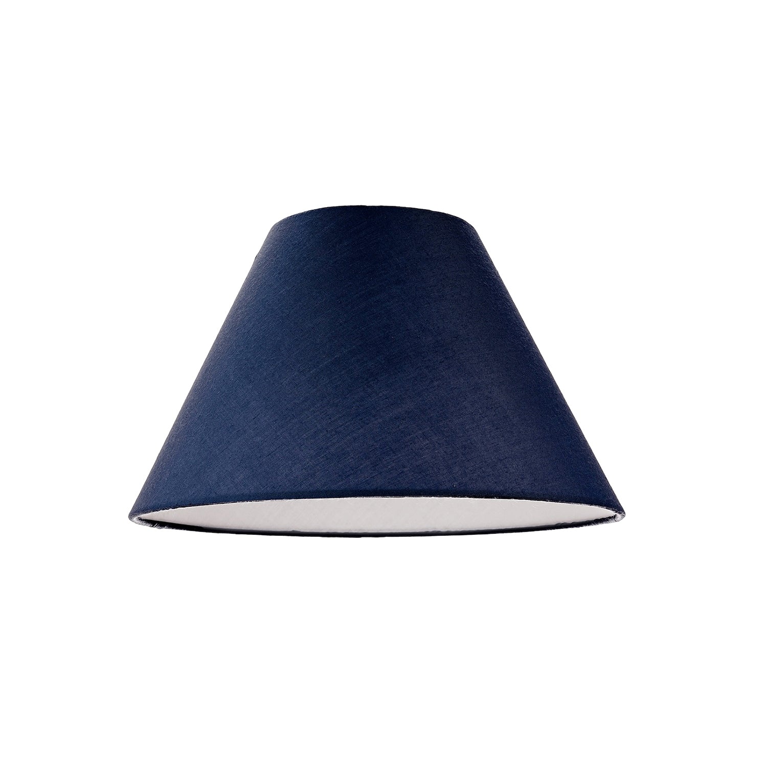 Traditional 8 Inch Midnight Blue Cotton Fabric Coolie Lamp Shade Image 1