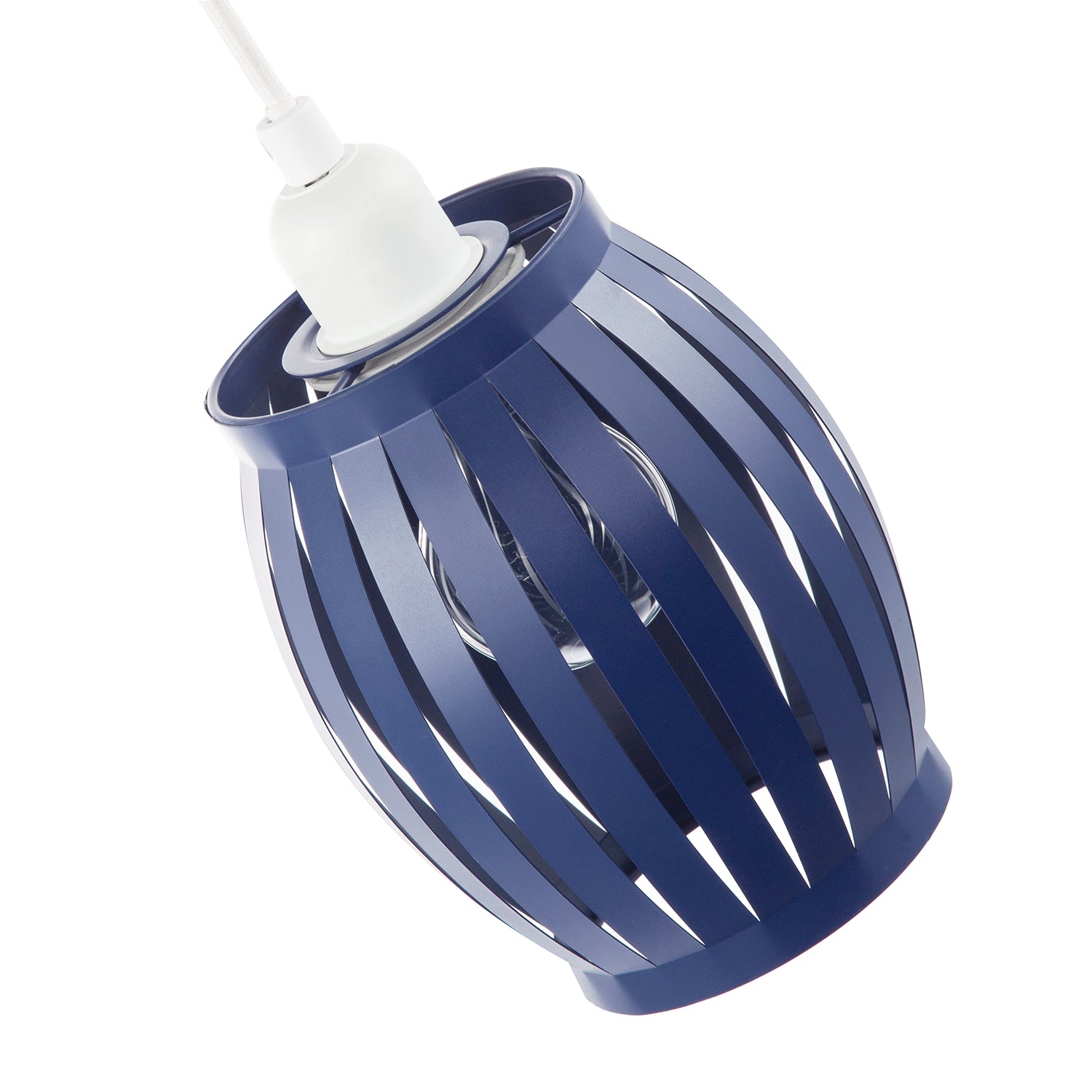Unique Grill Style Pendant Lighting Shade in Dark Navy Midnight Blue Image 4