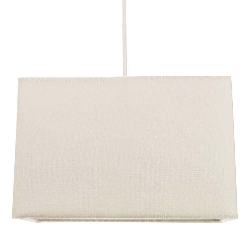 Contemporary and Stylish Soft Cream Linen Fabric Rectangular Lamp Shade Image 6