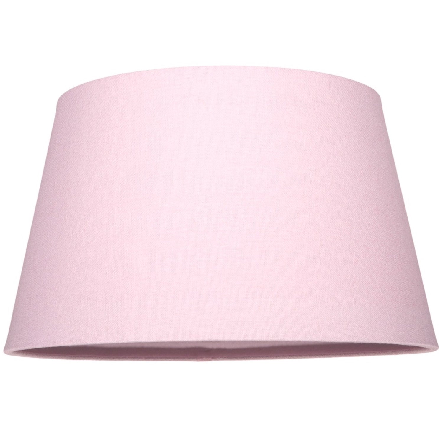 Traditional 14 Inch Soft Pink Linen Drum Table/Pendant Lampshade 60w Maximum Image 1