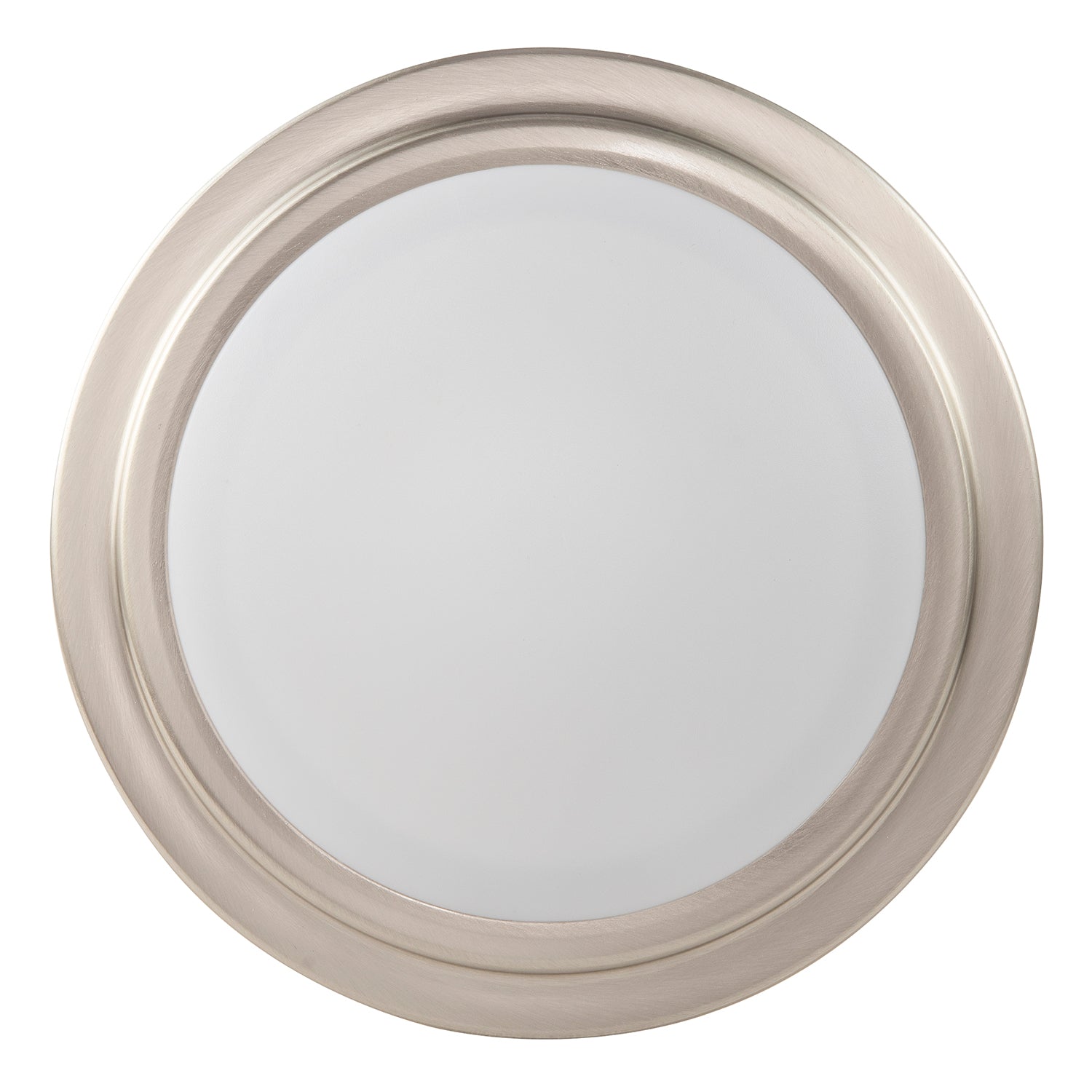 Modern Chic Satin Nickel Flush LED Bathroom Ceiling Light Fitting Image 3