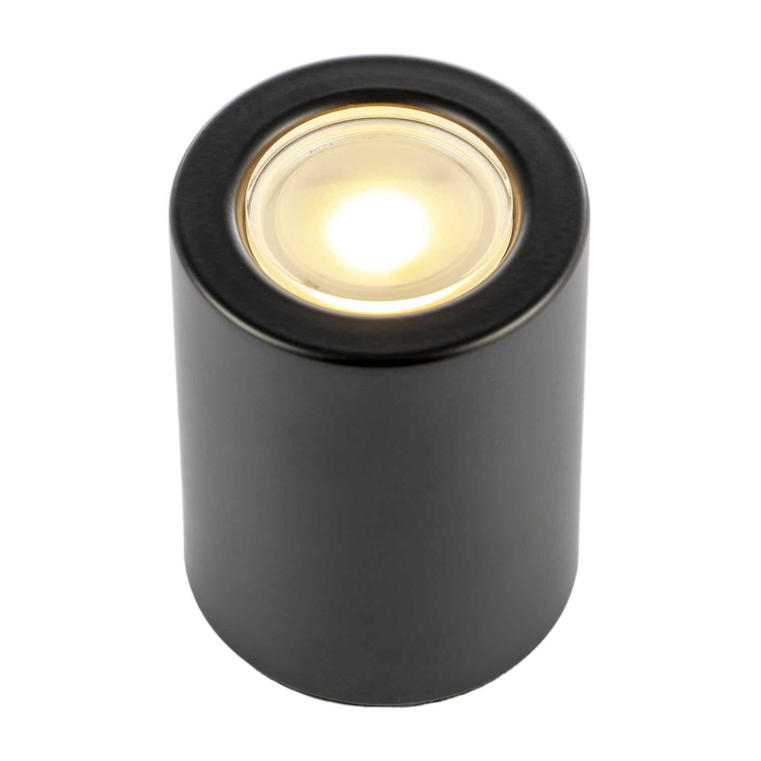 Cylindrical Black LED Uplighter with Minimalist Architectural Design Image 8
