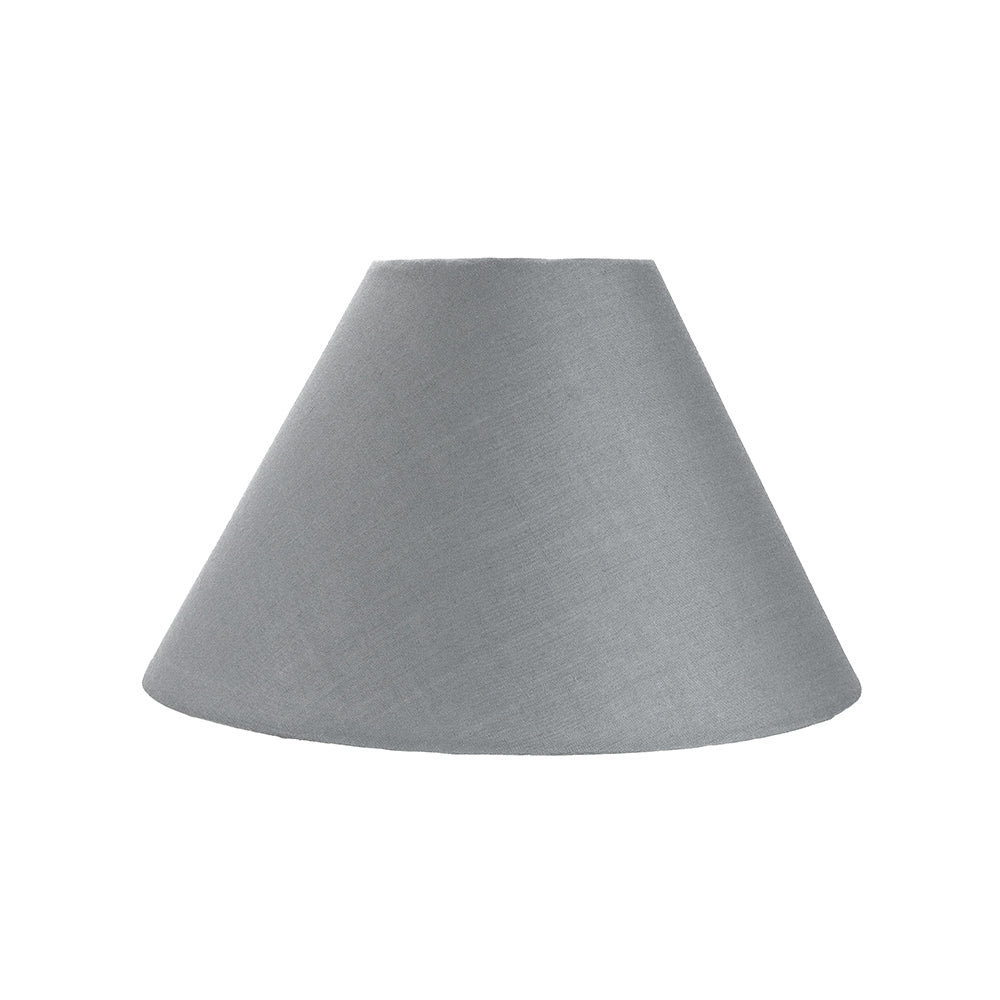 Traditional 8" Grey Cotton Coolie Lampshade Suitable for Table Lamp or Pendant Image 1