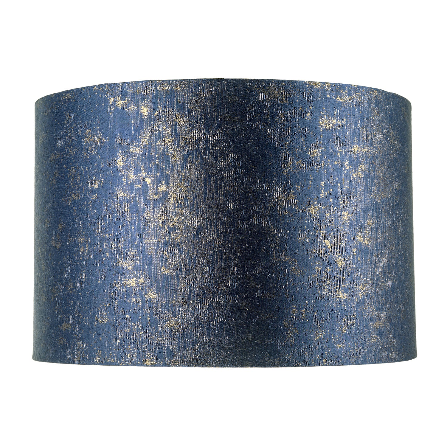 Midnight Blue Jacquard Fabric Lamp Shade with Gold Foil Fleck Accents Image 4