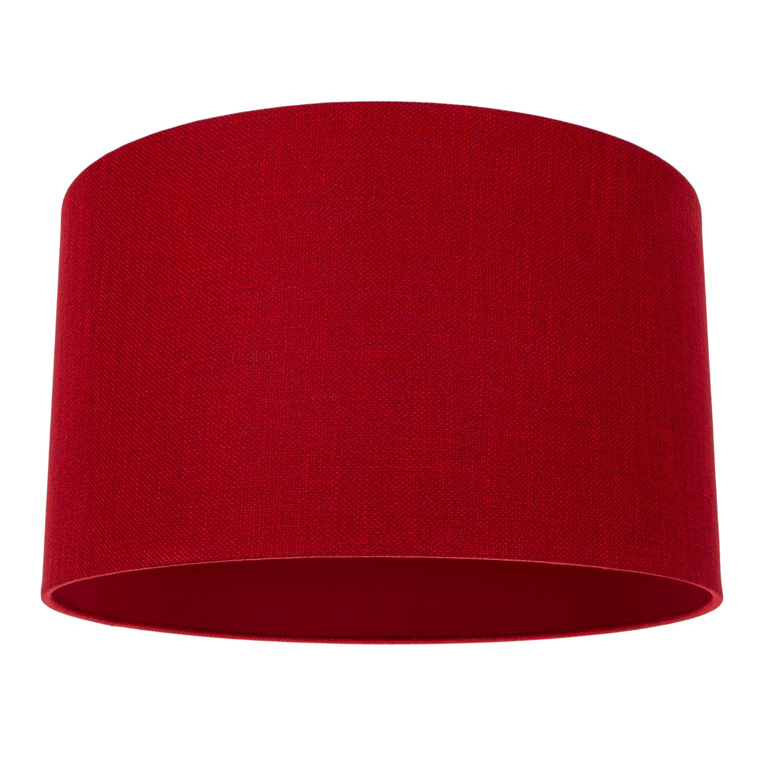 Modern Designer Red Linen Fabric Lamp Shade with Inner Matching Cotton Lining Image 1