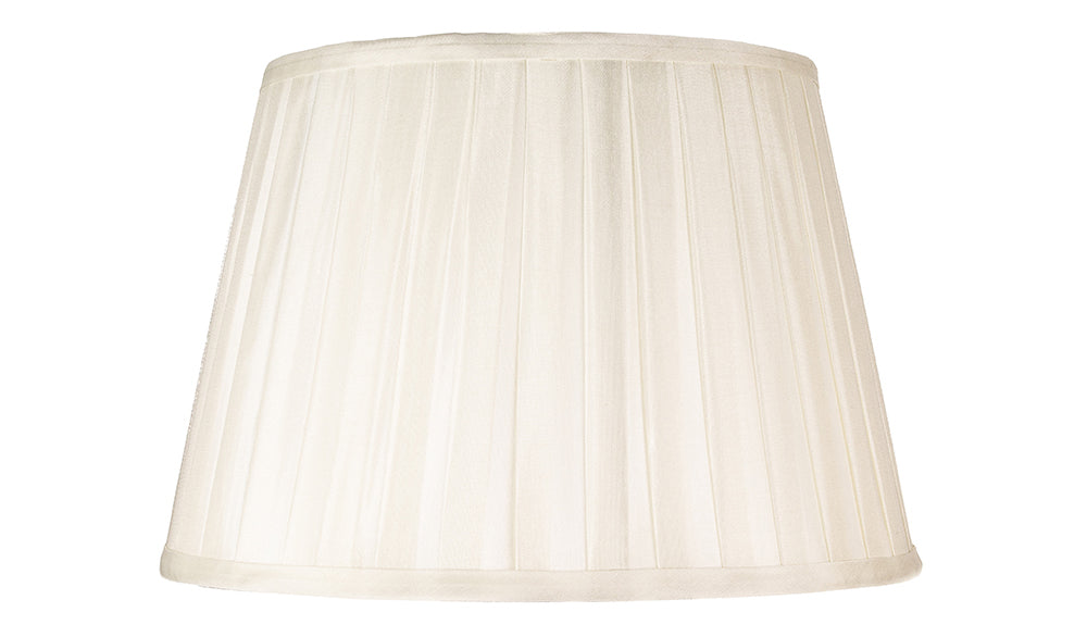 Traditional Classic Cream Faux Silk Pleated Inner Lined Lamp Shade - 10" Image 2