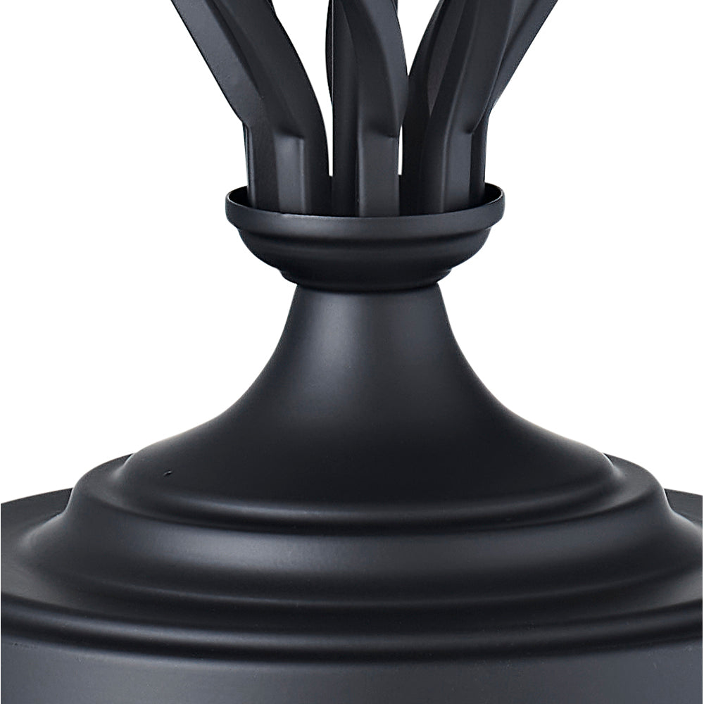 Traditional Black Table Lamp Base with Twist Metal Stem Design and Inline Switch Image 3