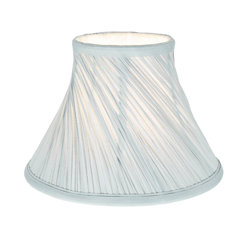 Traditional Swirl Designed 10" Empire Lamp Shade in Silky Grey Cotton Fabric Image 2